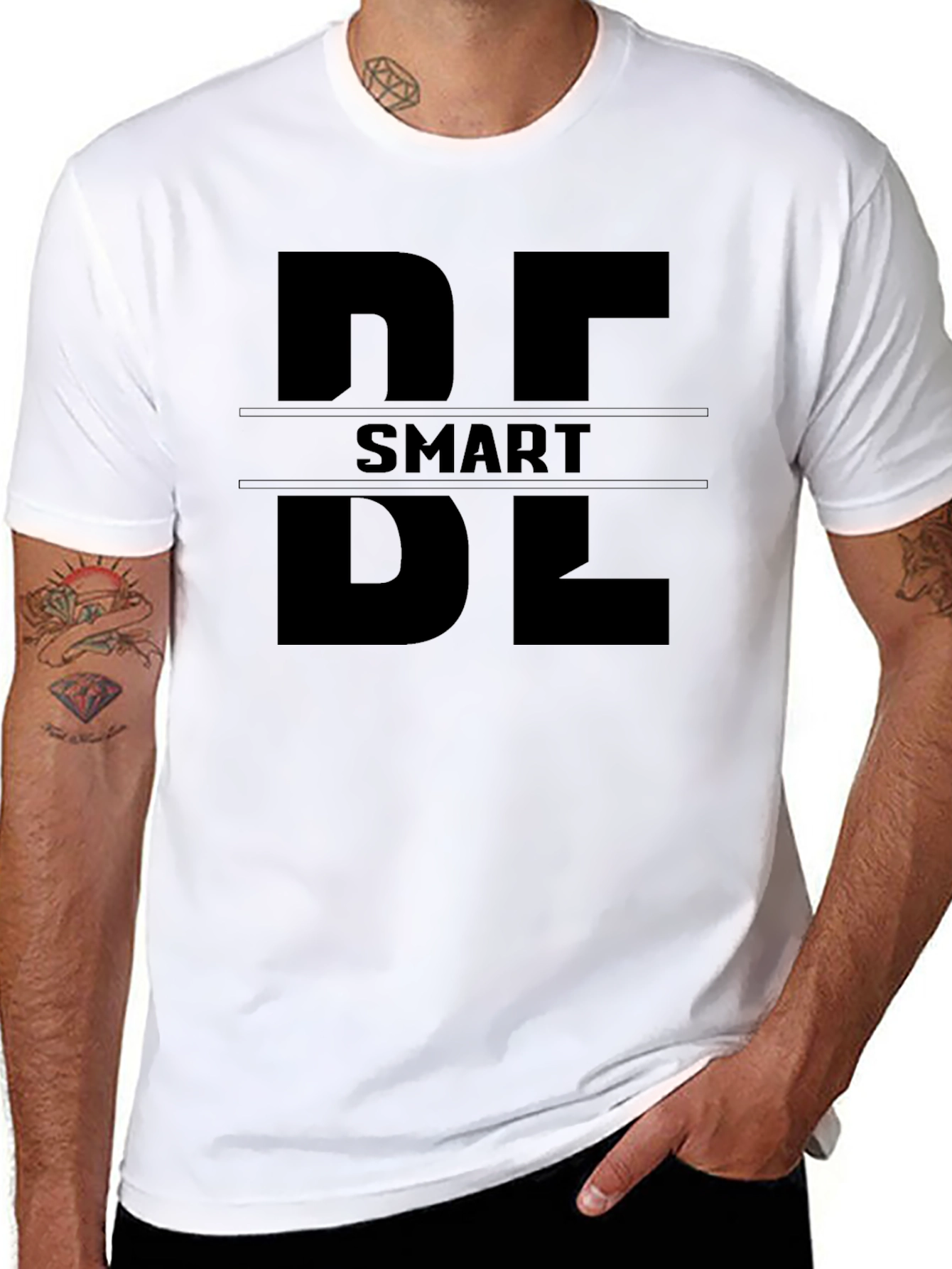 Black Smart DL Black Graphic Tee view 8