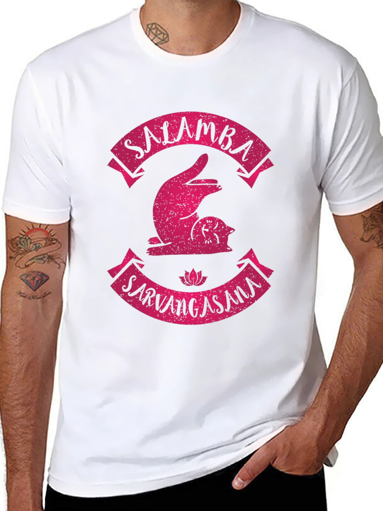 Black Salamba Sarvangasana Yoga T-Shirt view 8