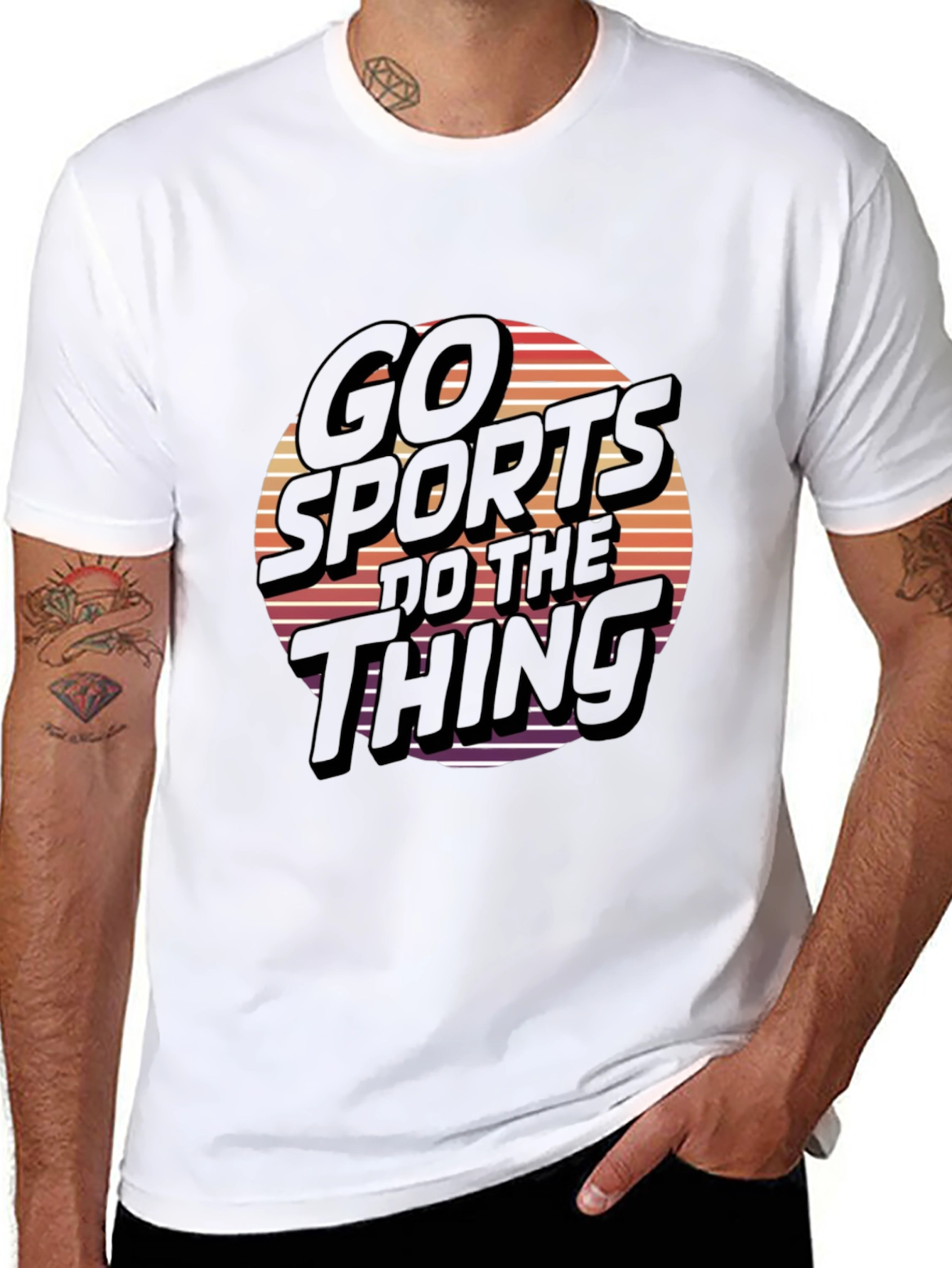 Black Go Sports Do The Thing T-Shirt Graphic Novelty Tee view 8