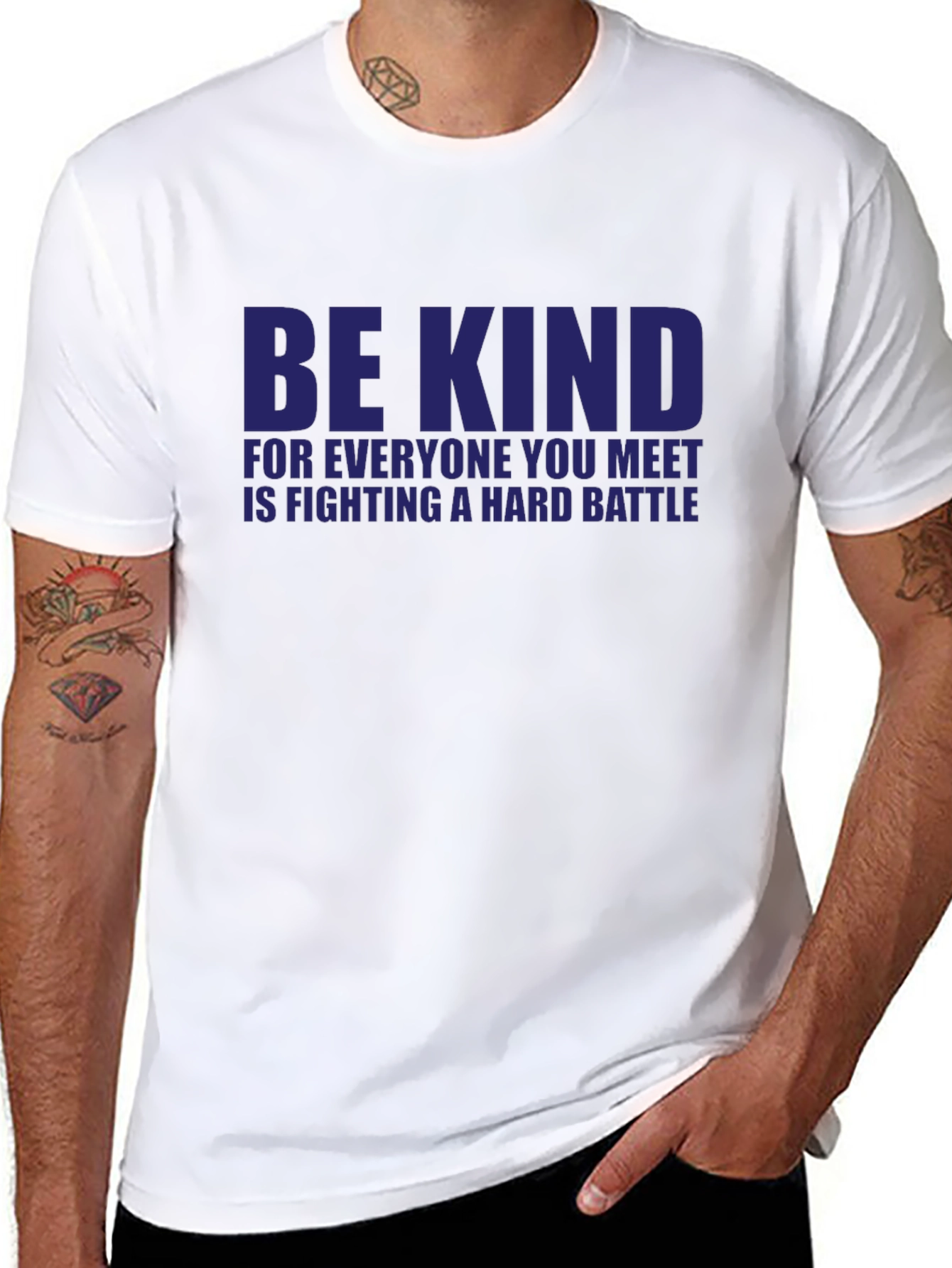 Black Be Kind T-Shirt: Everyone You Meet is Fighting a Hard Battle view 8