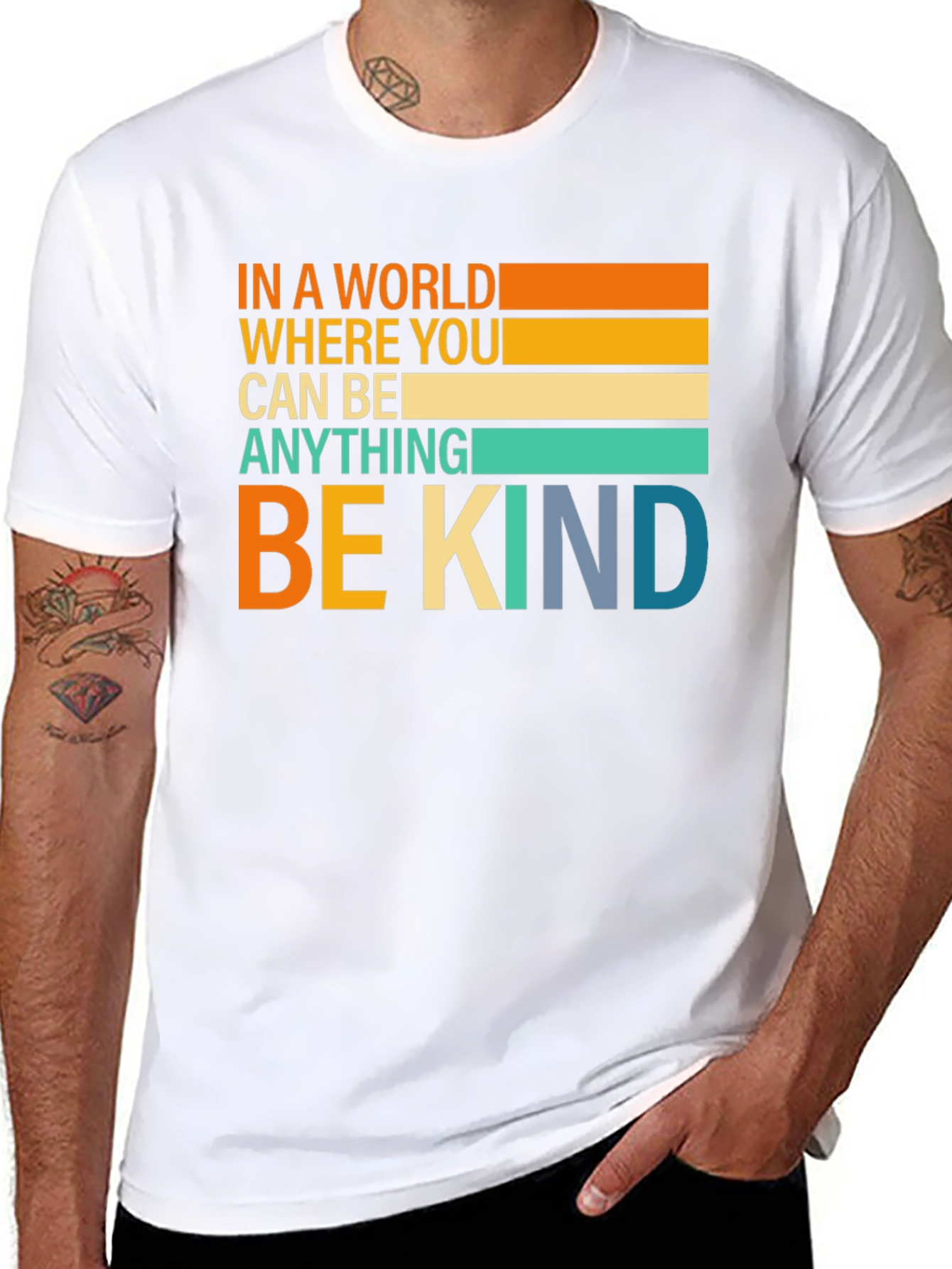 Black Be Kind Graphic Tee view 8
