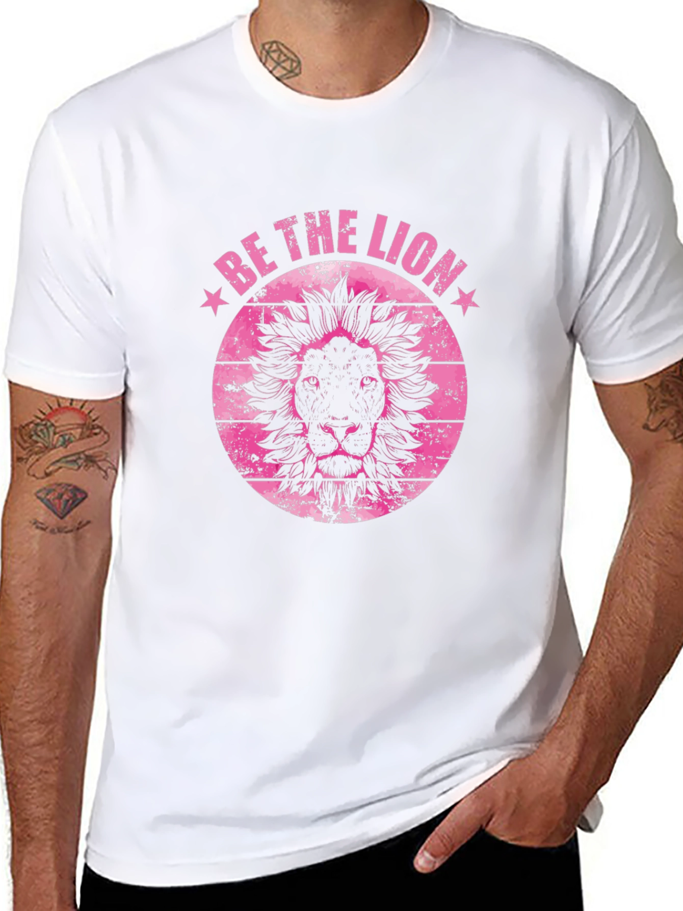 Black Be The Lion - Black Graphic Tee view 8