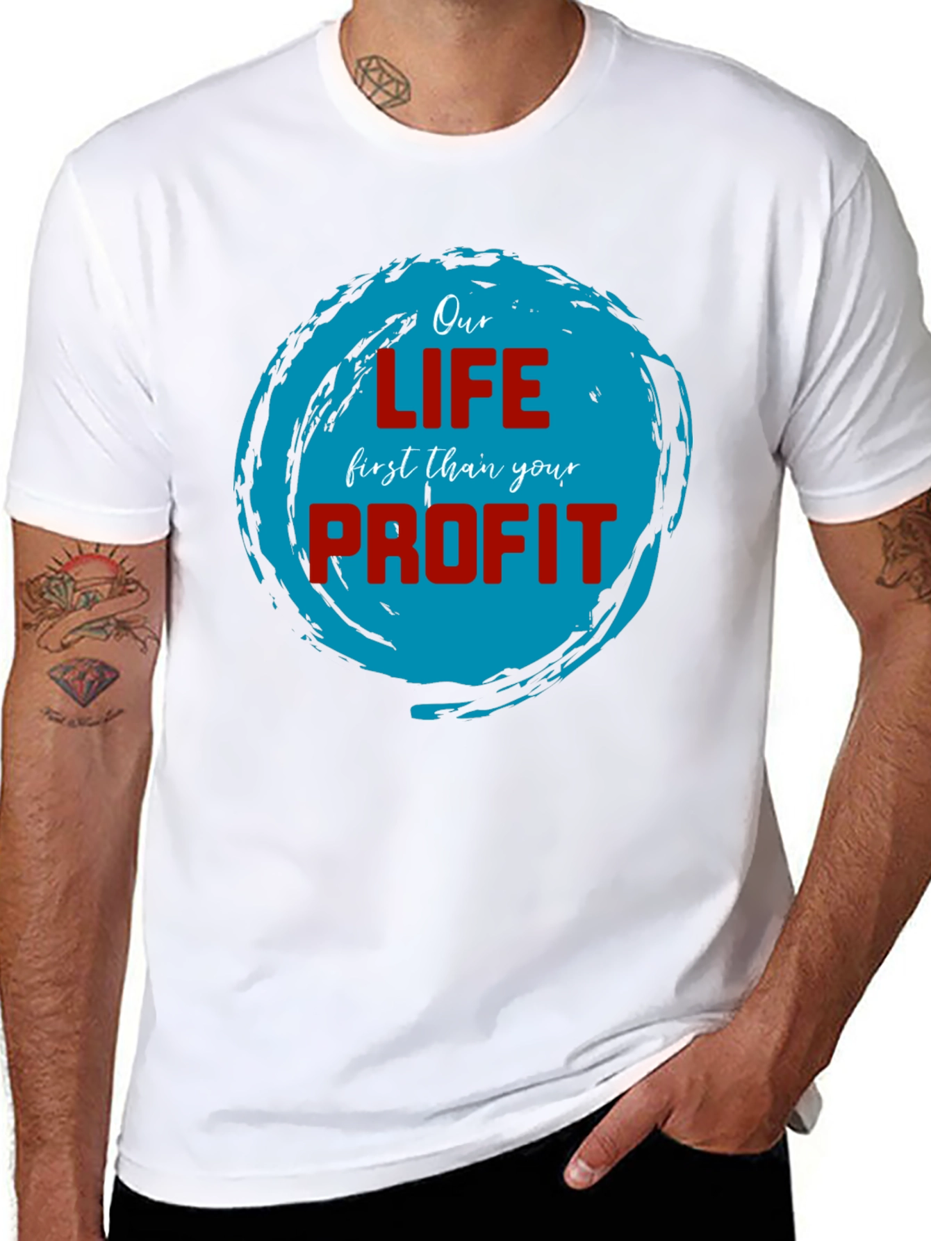 Black Our Life First Than Your Profit T-Shirt view 8