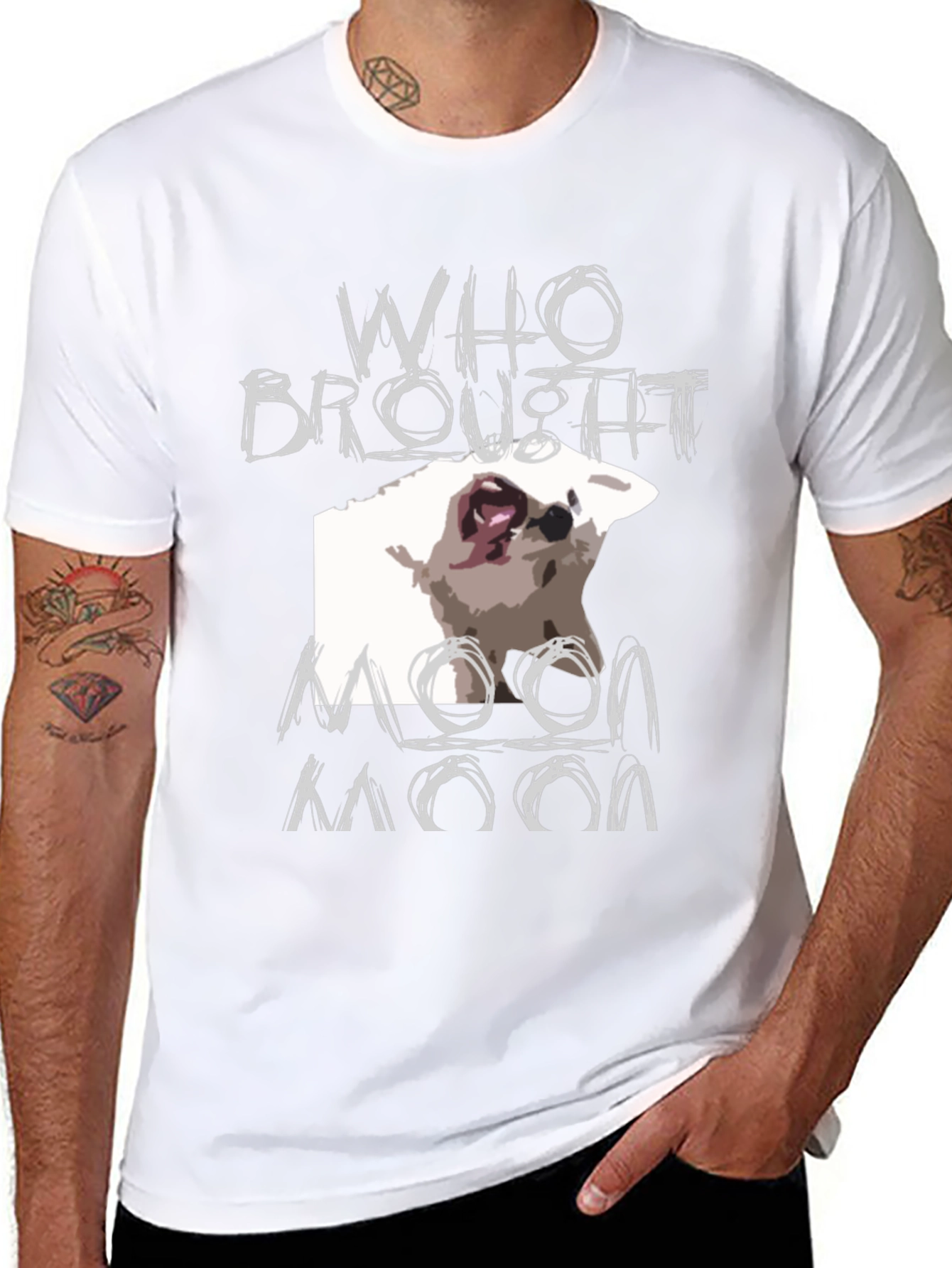 Black Who Brought Moon Moon T-Shirt view 8