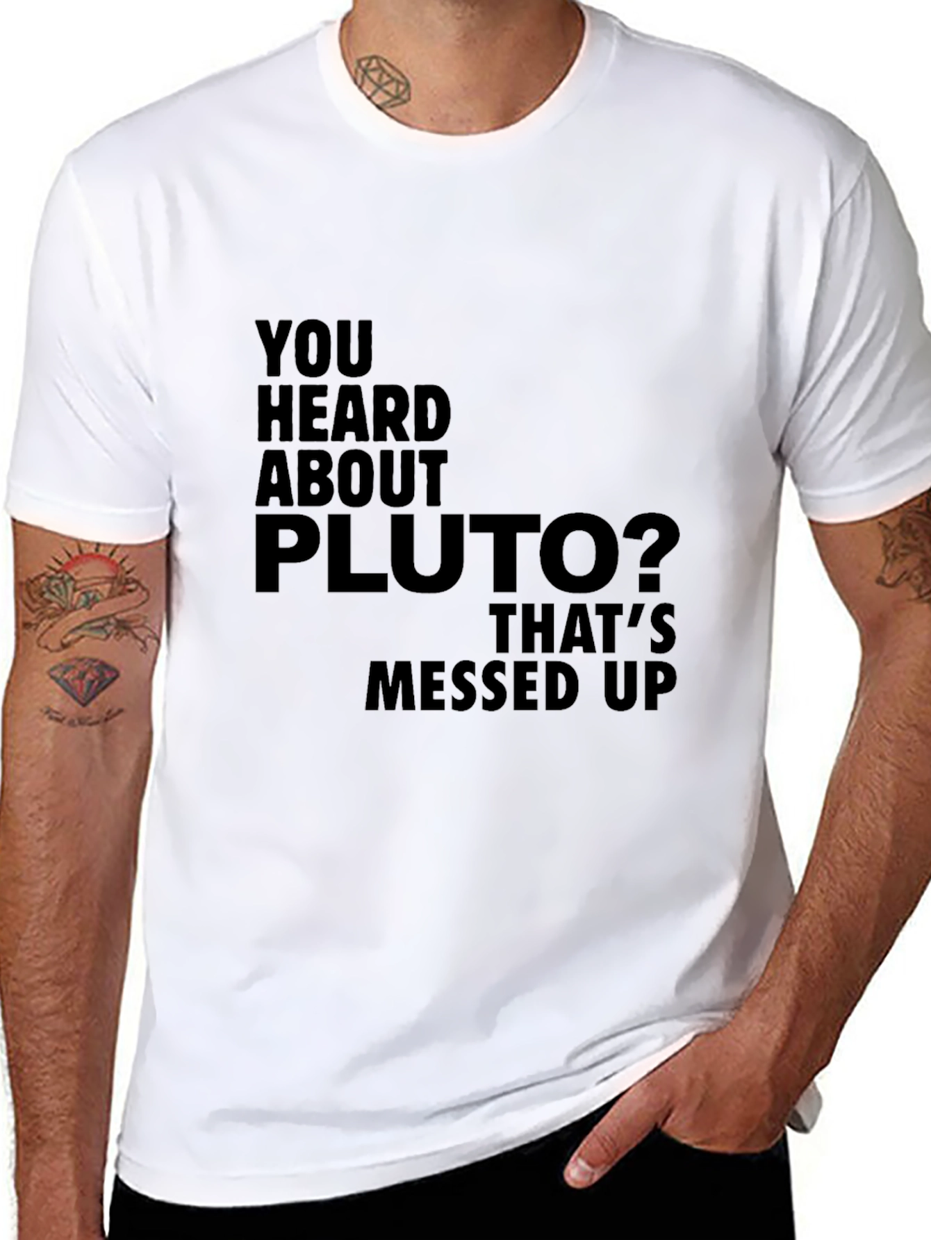 Black You Heard About Pluto T-Shirt view 8