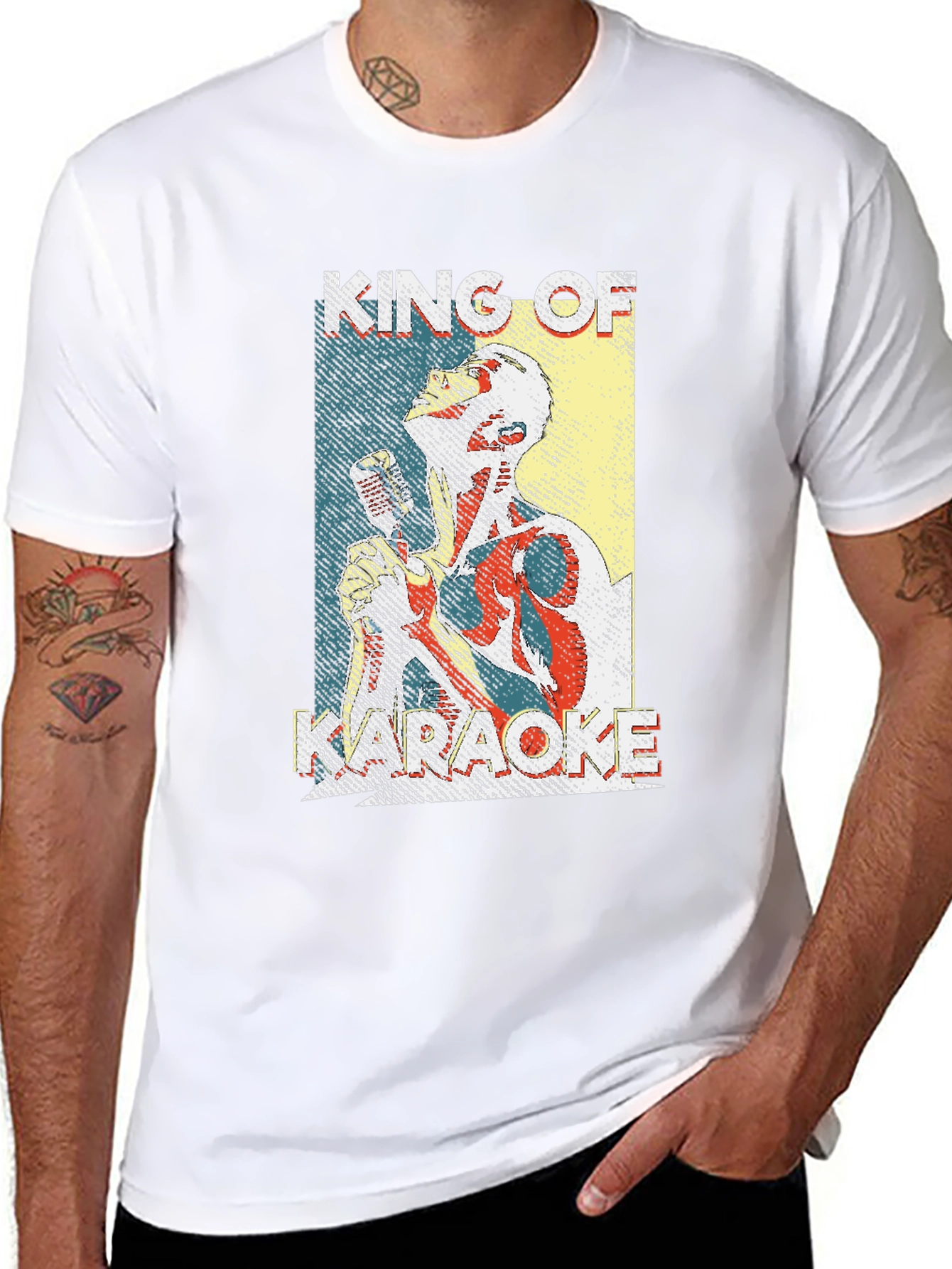 Black King of Karaoke Black T-Shirt view 8