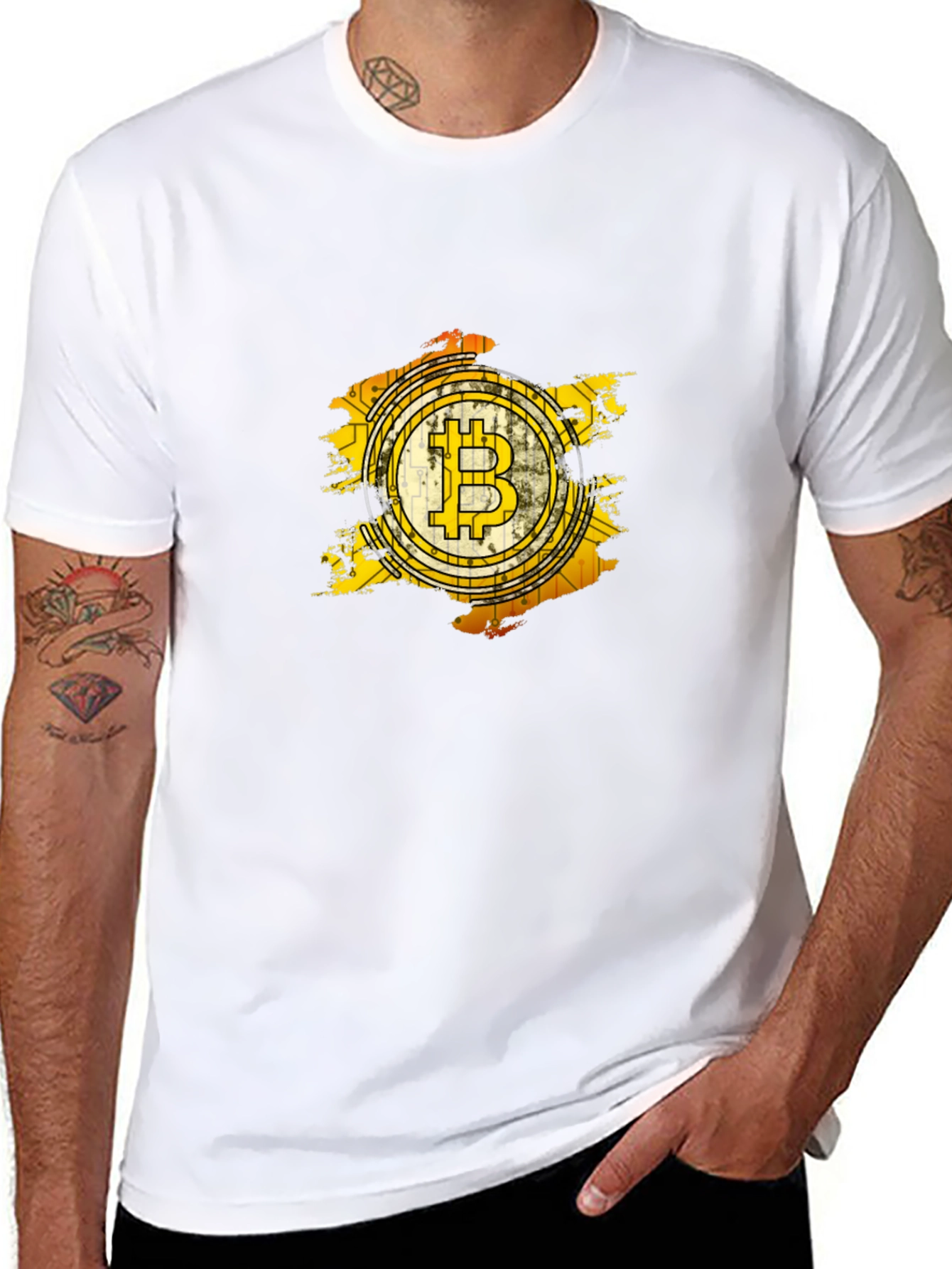 Black Bitcoin Graphic Tee - Crypto Enthusiast T-Shirt view 8
