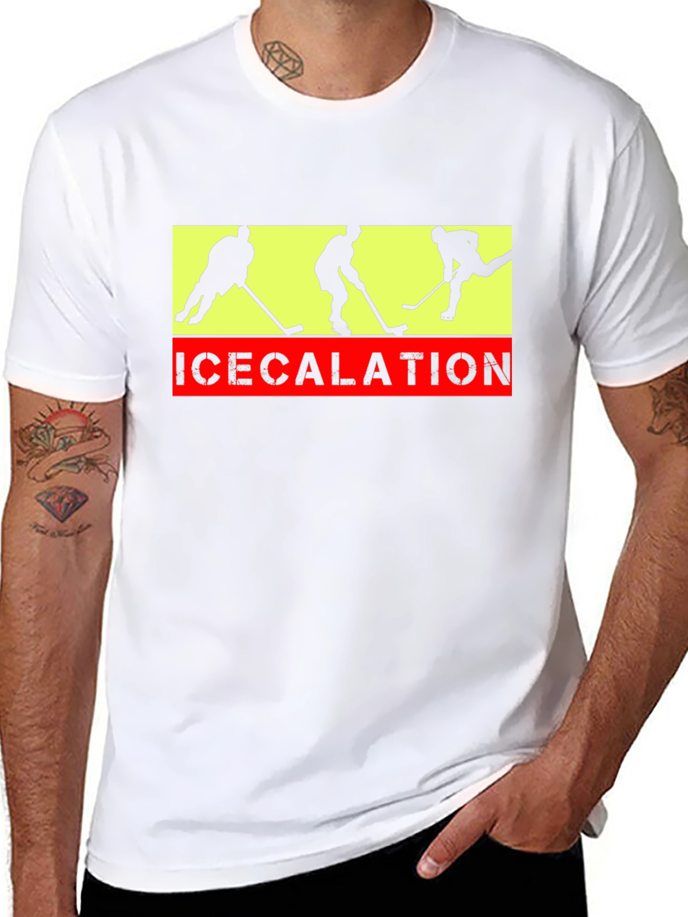 Black Icecalation Hockey T-Shirt view 8