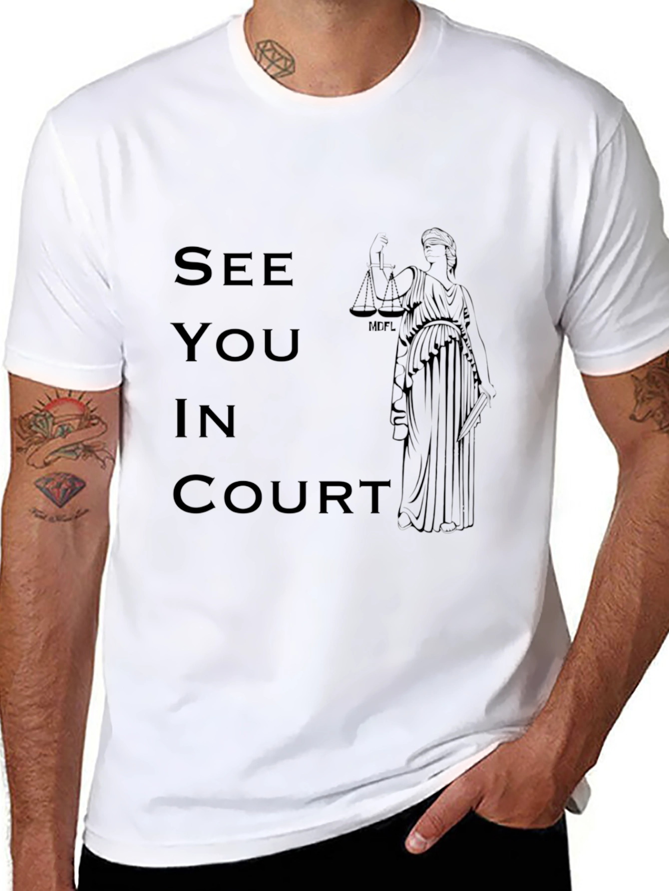See You In Court Black T-Shirt - 8