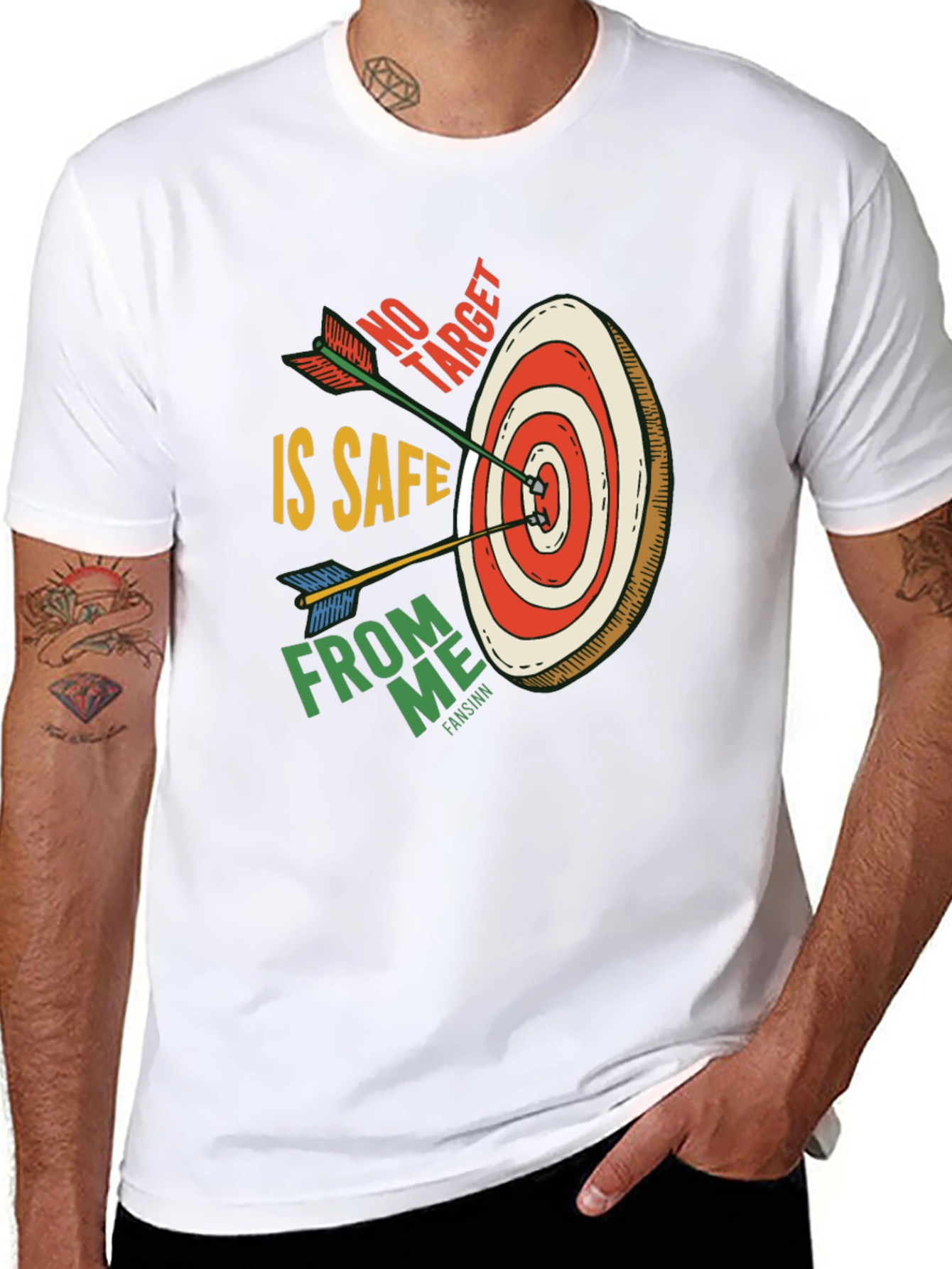 Black Target Practice Graphic Tee: No Target is Safe view 8