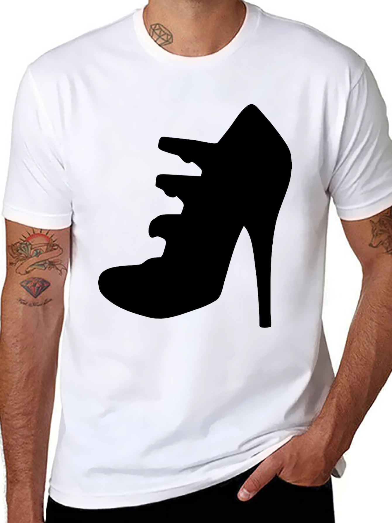 Black Black Shoe Graphic T-Shirt view 8