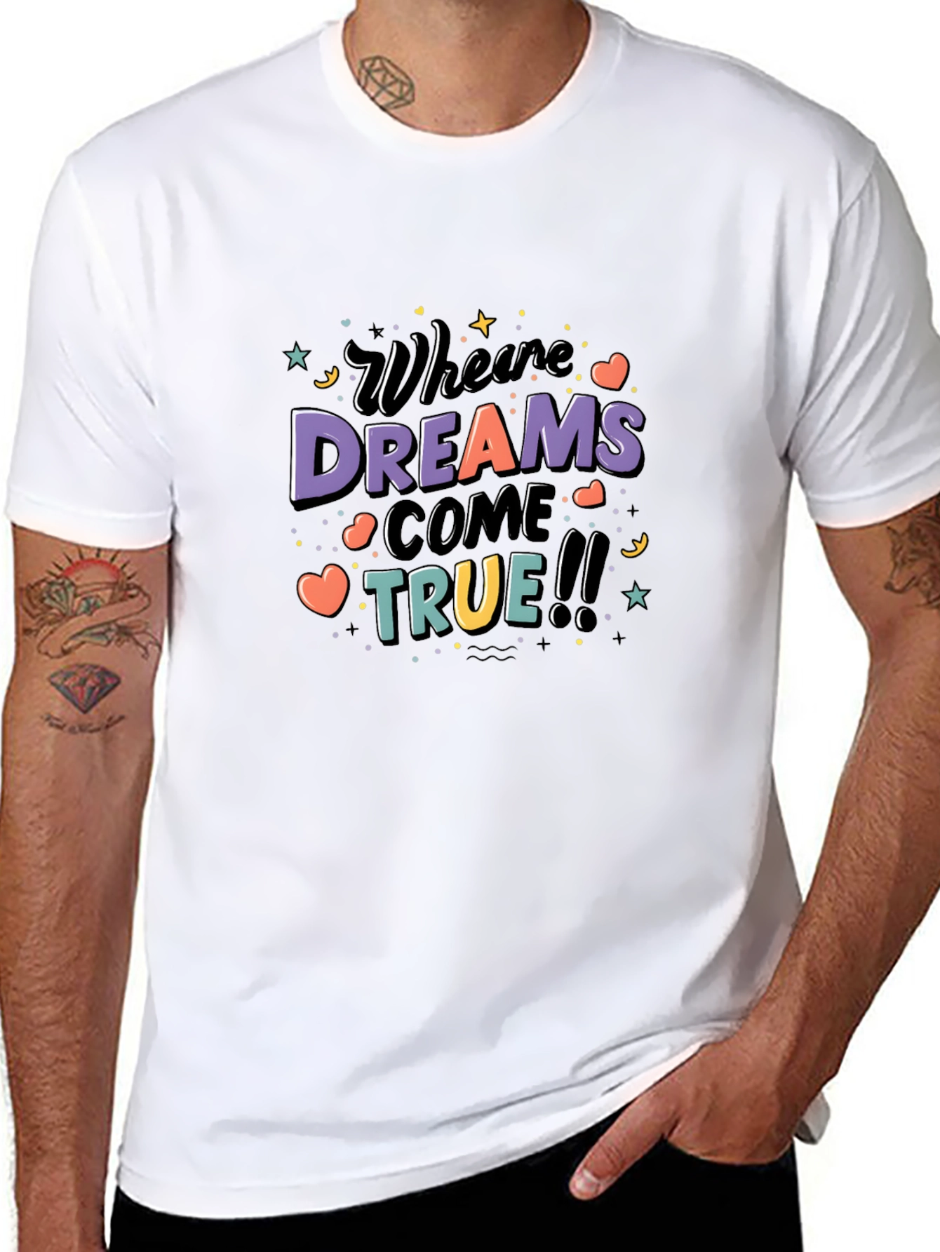 Black Dreams Come True Graphic Tee view 8
