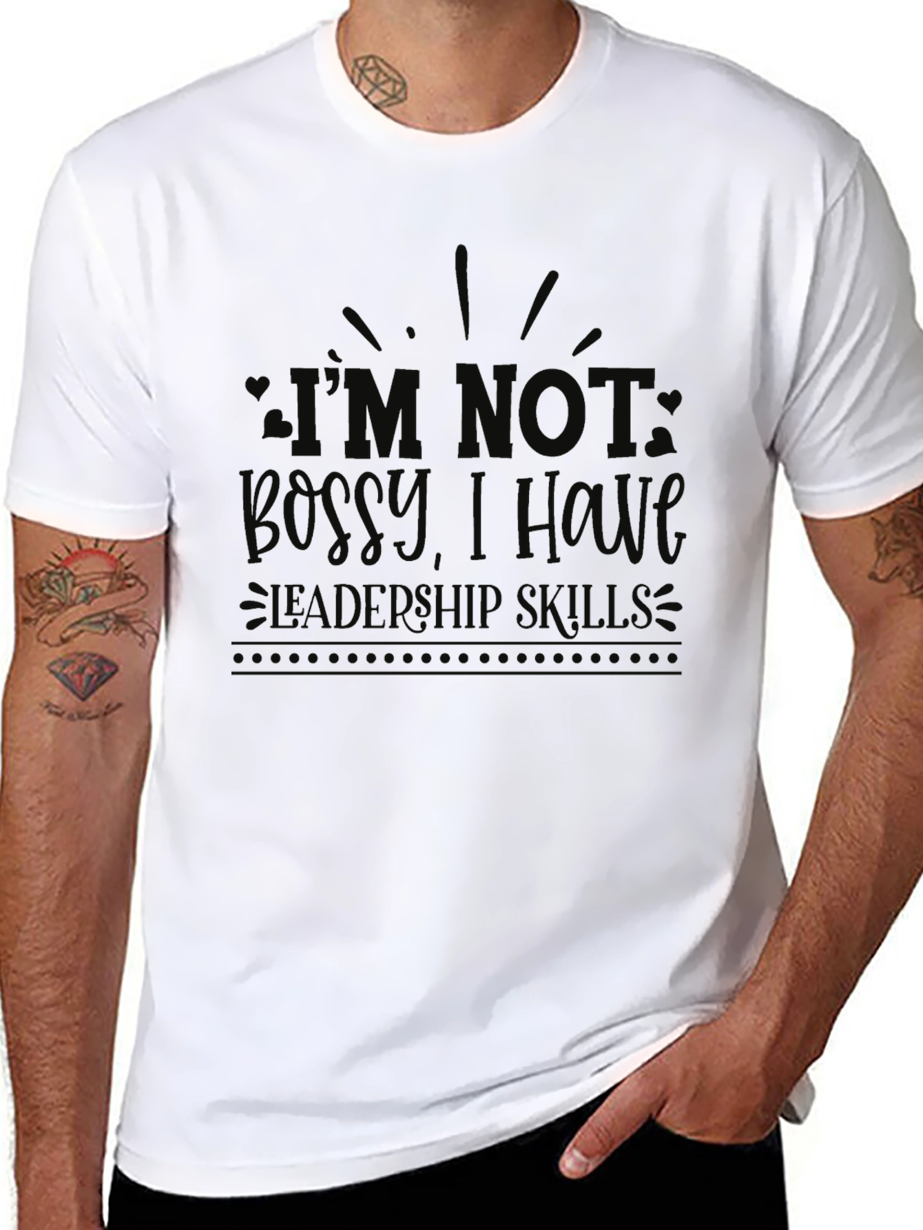 Black I'm Not Bossy Leadership Skills T-Shirt view 8