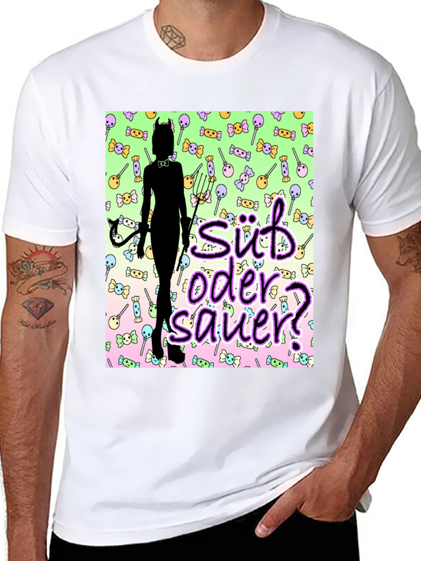 Black Süß oder Sauer? Devilish Sweet & Sour T-Shirt view 8