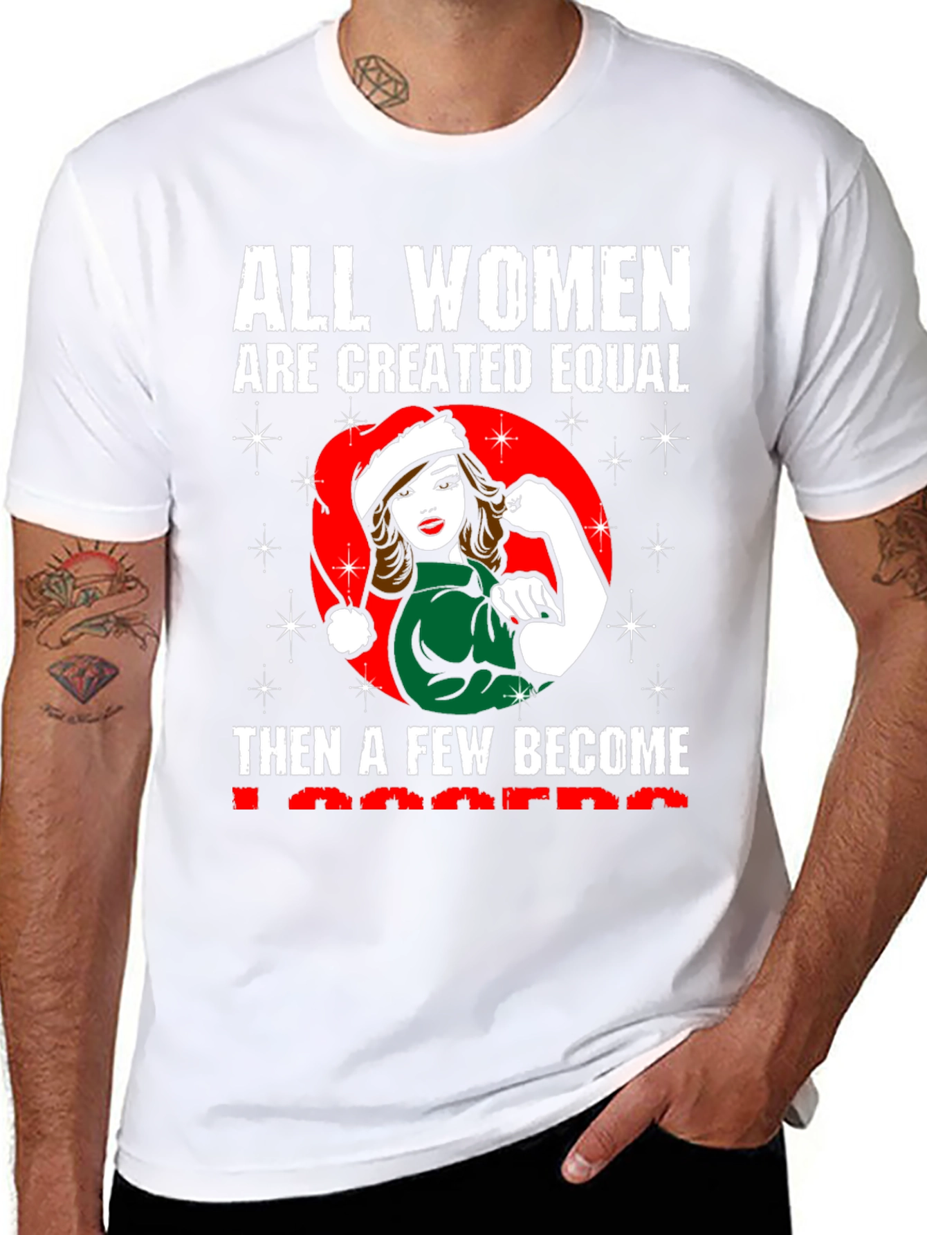 Black All Women Are Created Equal T-Shirt view 8