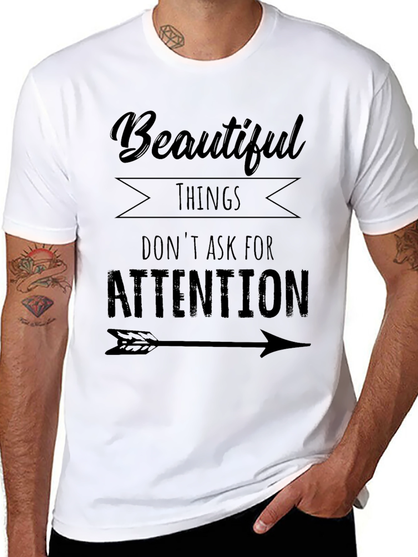 Black Beautiful Things Tee - Black Graphic Print T-Shirt view 8