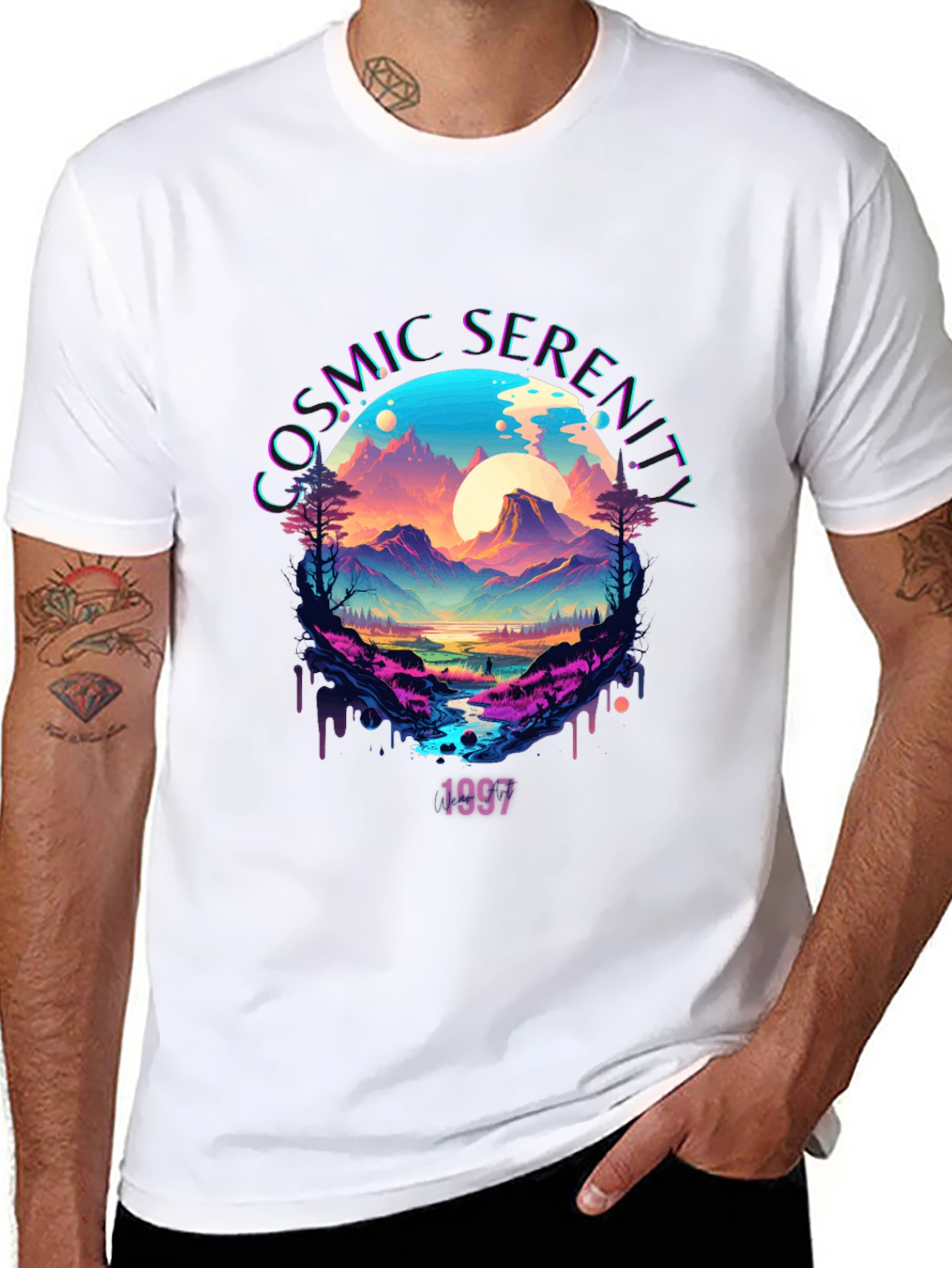 Black Cosmic Serenity 1997 Graphic T-Shirt view 8