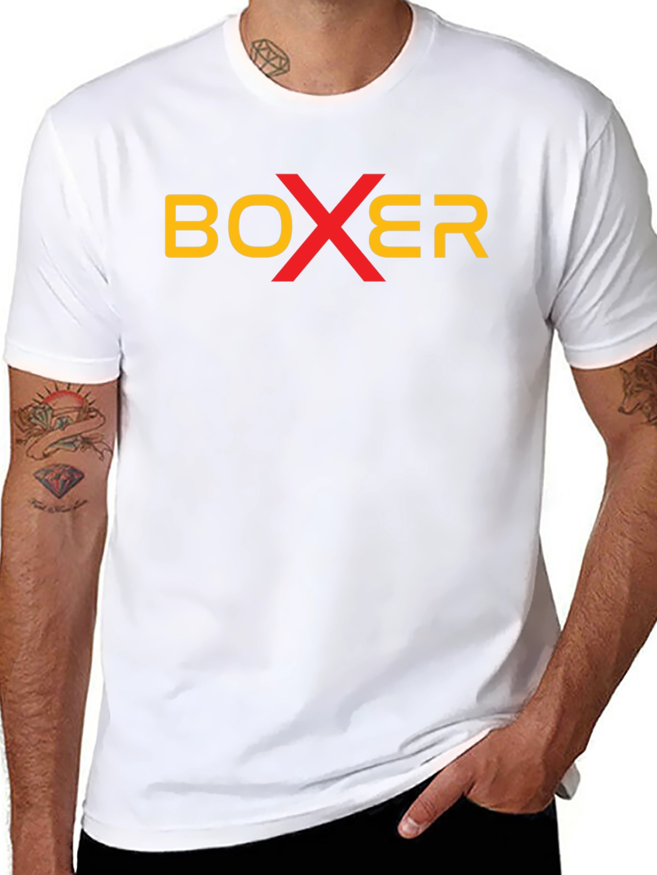 Black Boxer T-Shirt - Novelty Graphic Tee view 8