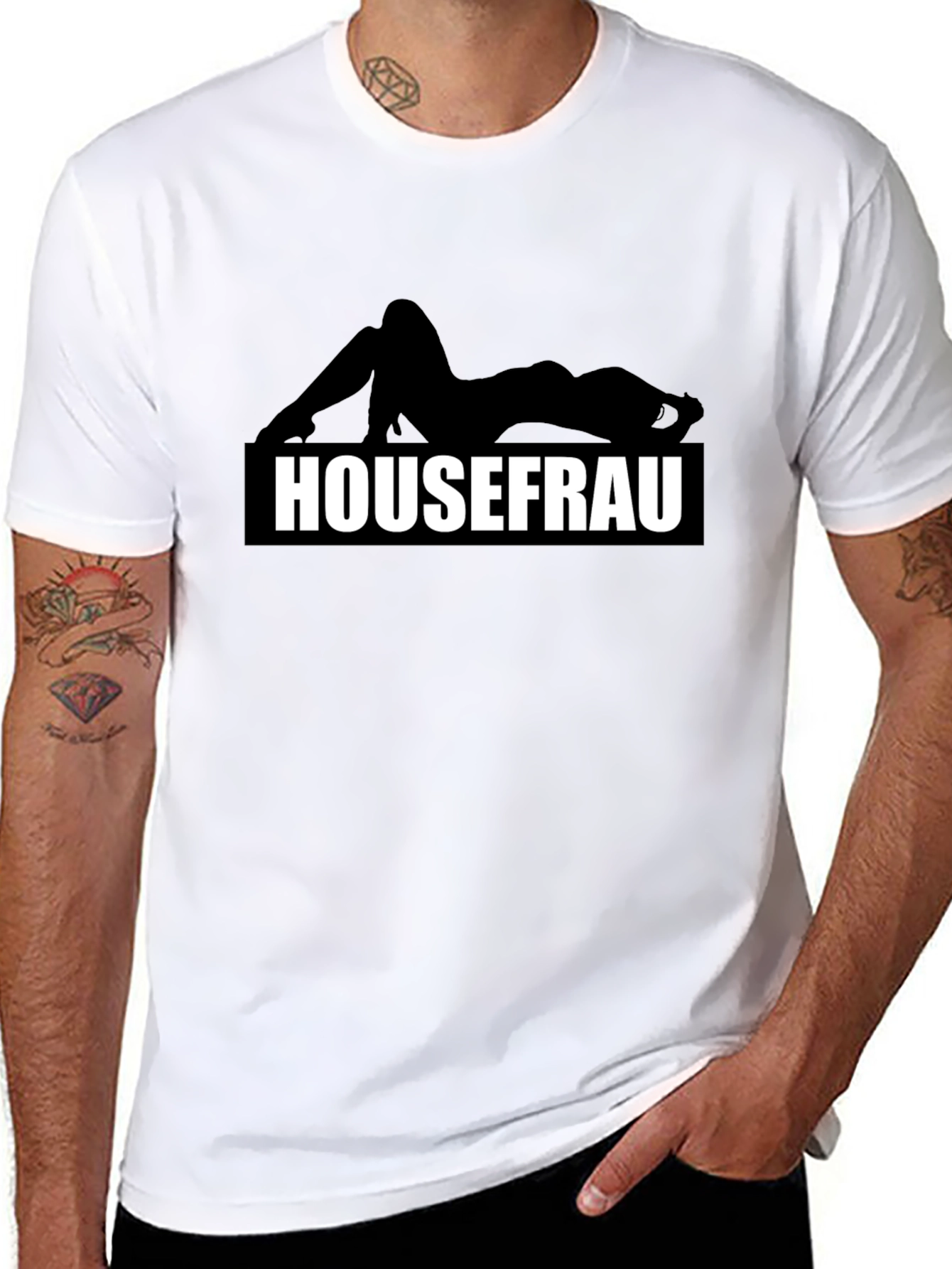 Black Housefrau Graphic T-Shirt - Black Tee view 8