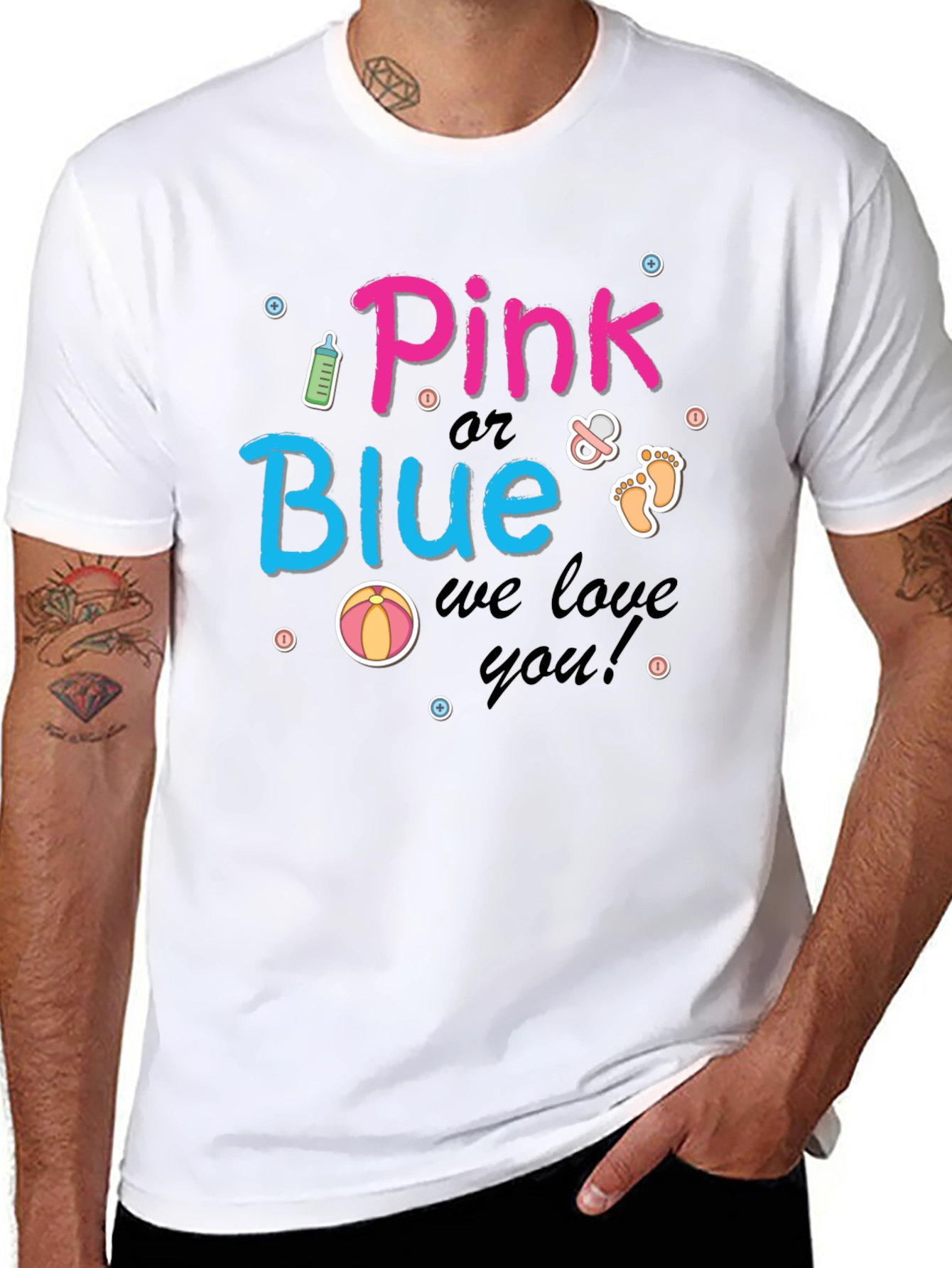 Pink or Blue Baby Shower T-Shirt - 8