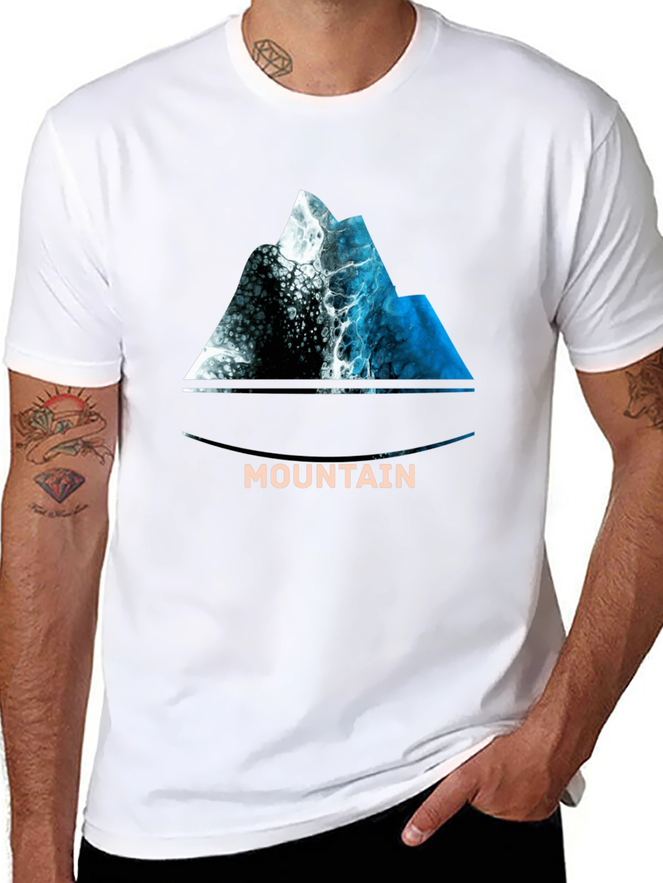 Black Mountain Graphic Print Black T-Shirt view 8