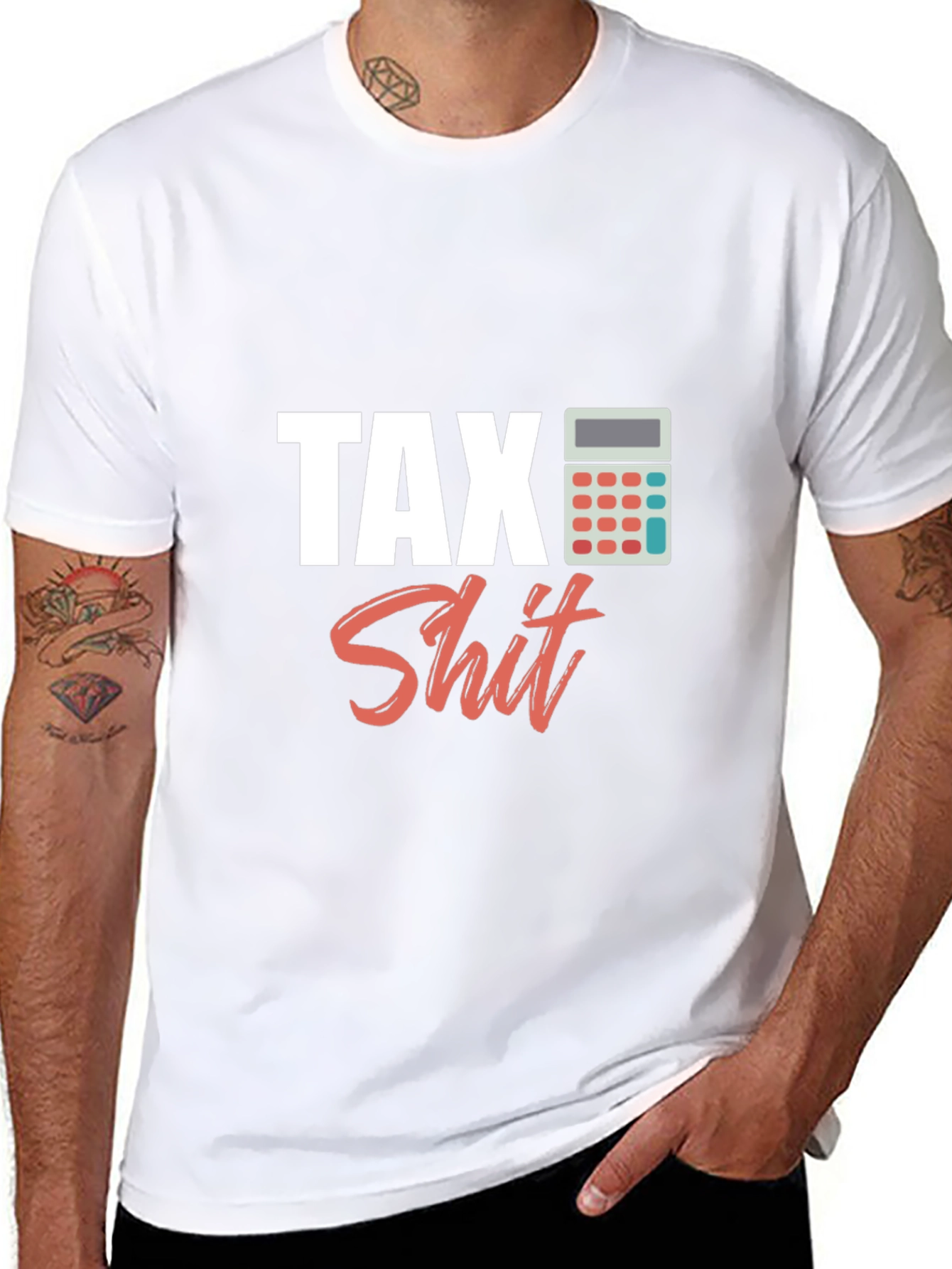 Black Tax Shit T-Shirt - Funny Accountant Tee view 8