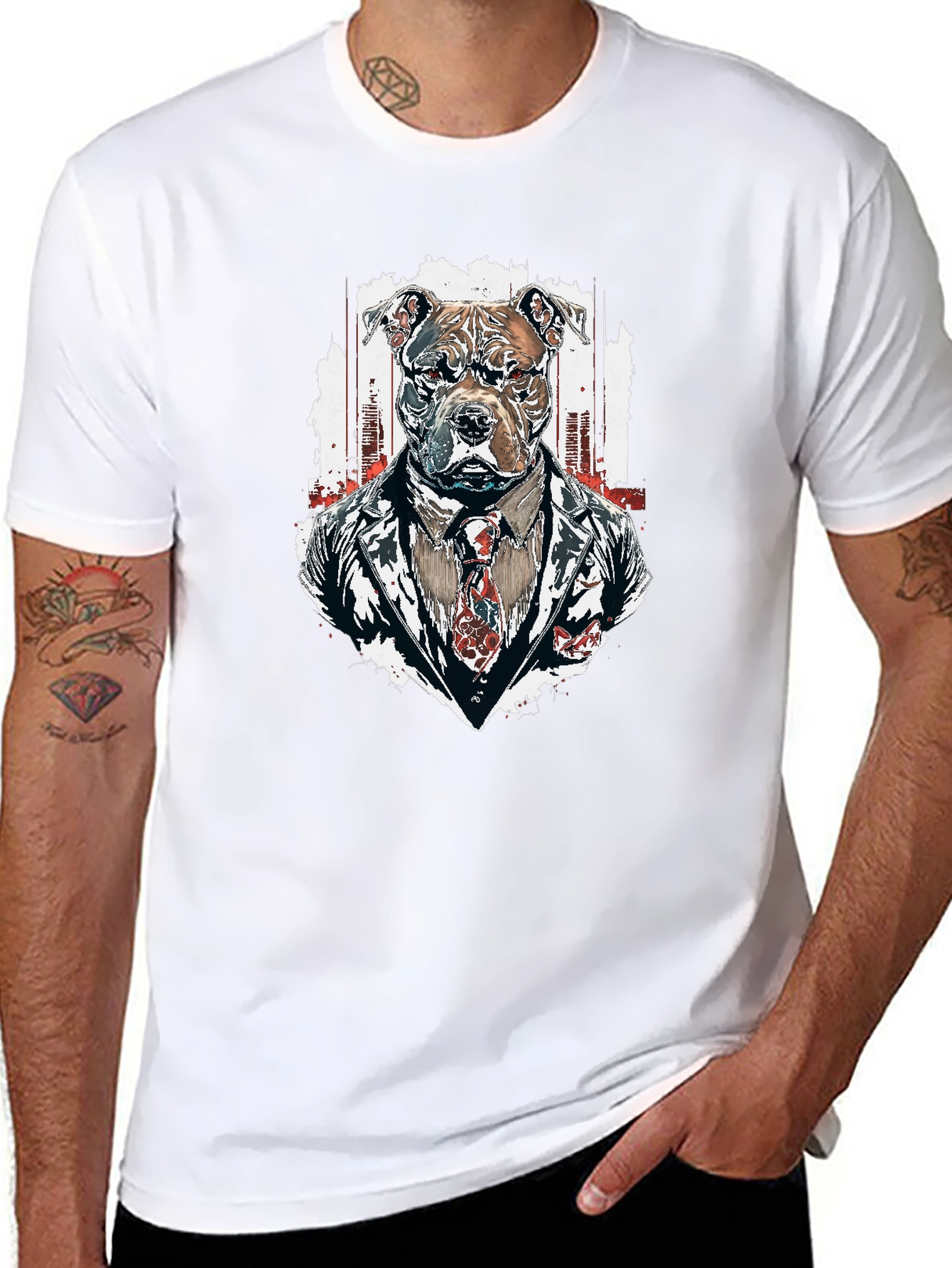 Black Pitbull Boss Black T-Shirt - Urban Cool view 8