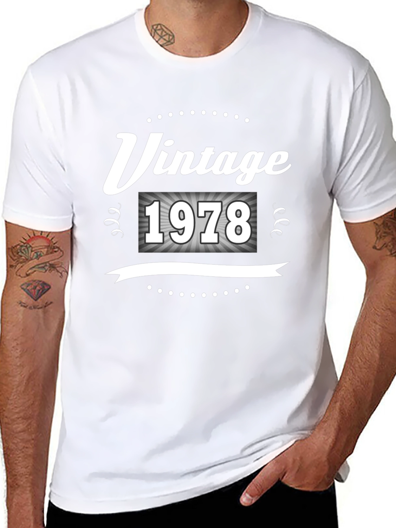 Black Vintage 1978 Graphic T-Shirt - Birthday Gift view 8