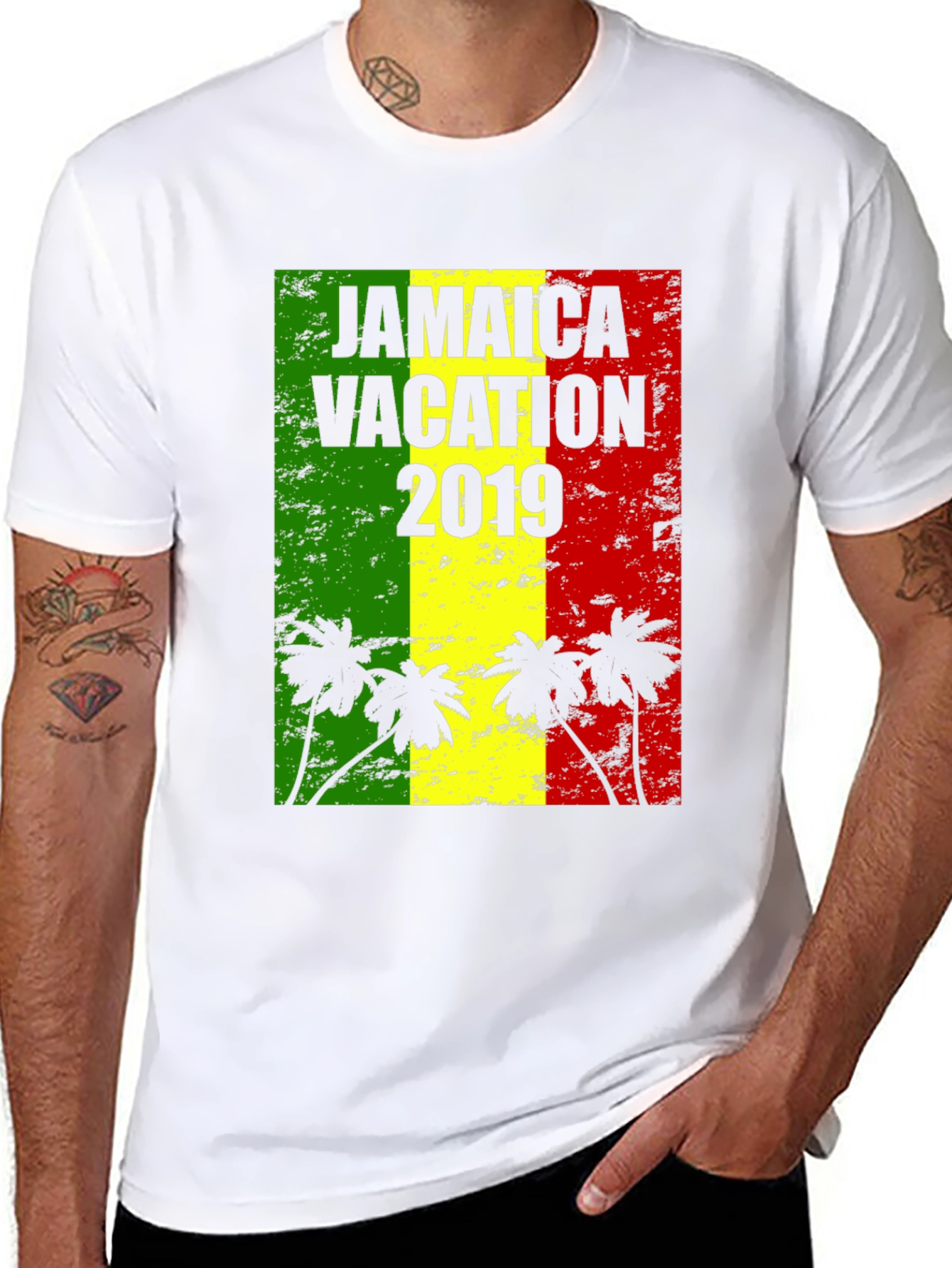 Jamaica Vacation 2019 Black T-Shirt - 8