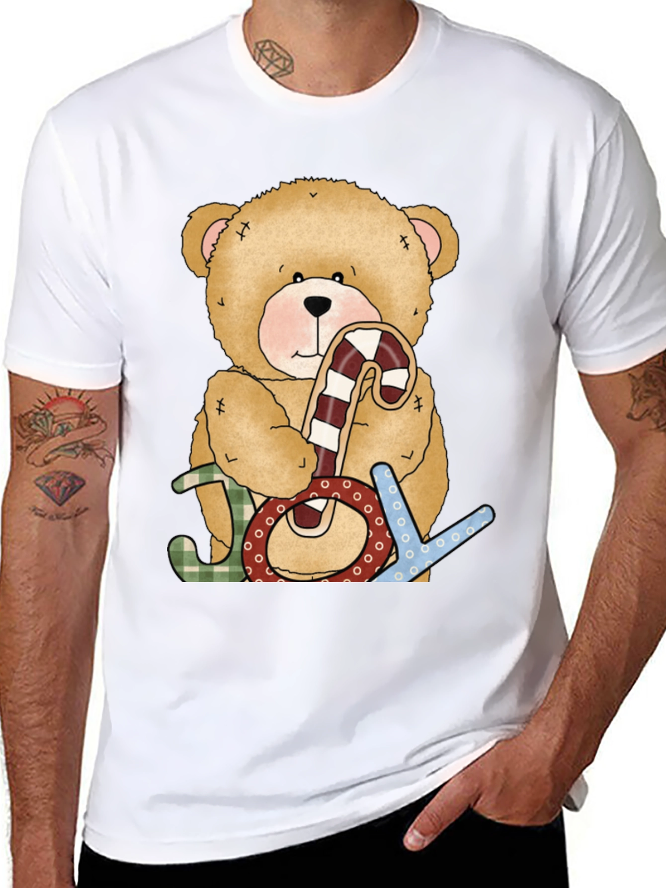 Black Teddy Bear JOY Graphic Tee view 8