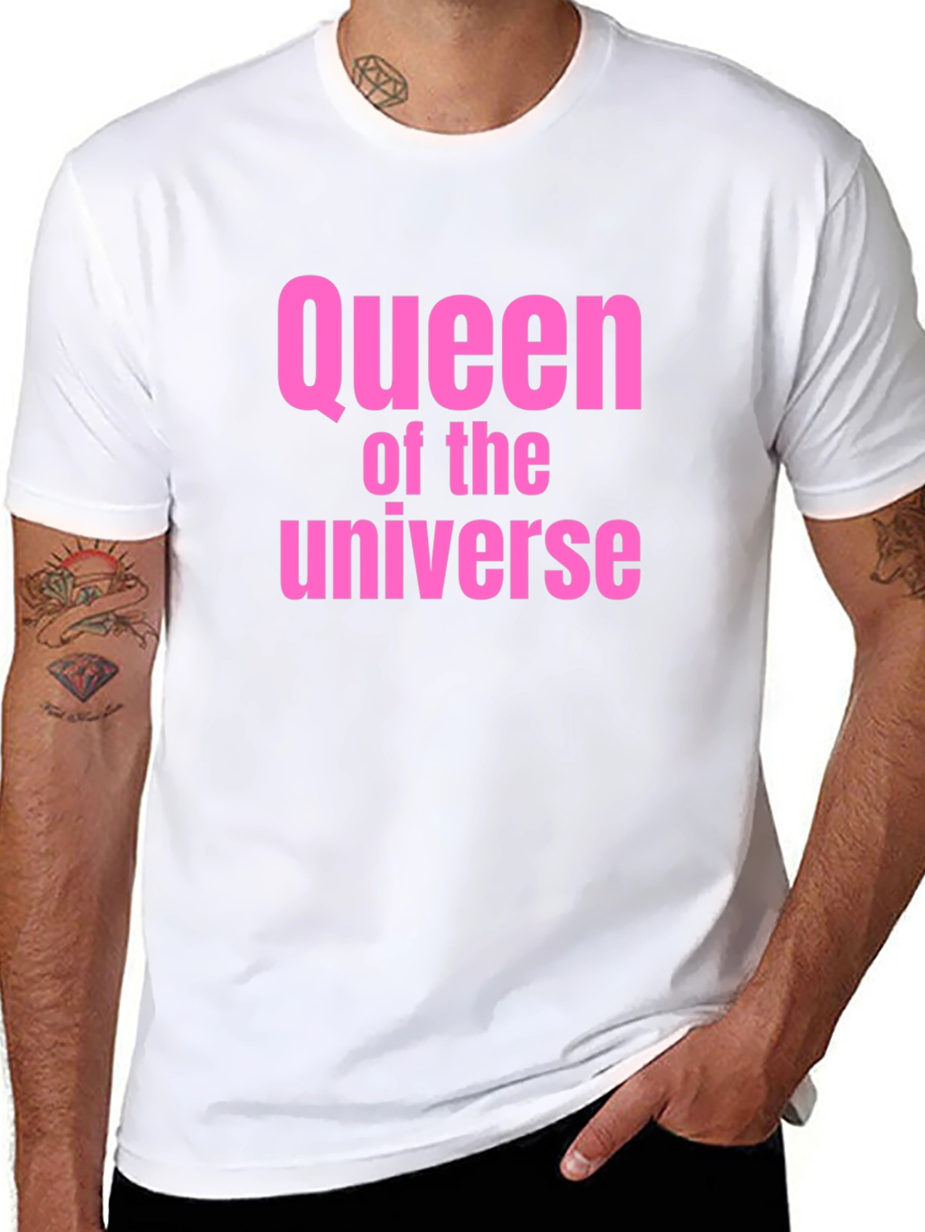 Black Queen of the Universe T-Shirt - Pink Graphic Tee view 8
