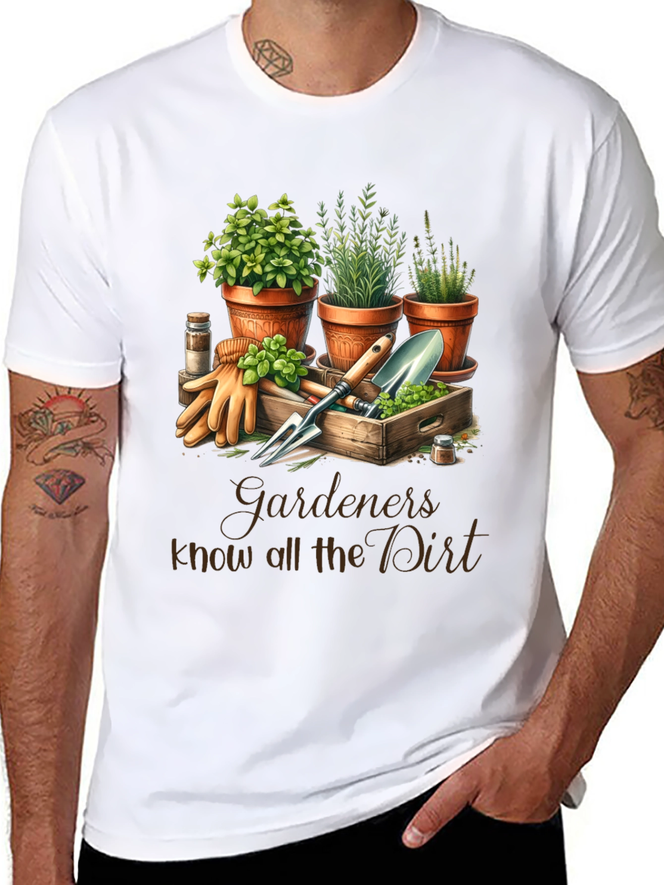 Black Gardener's Know All the Dirt T-Shirt view 8