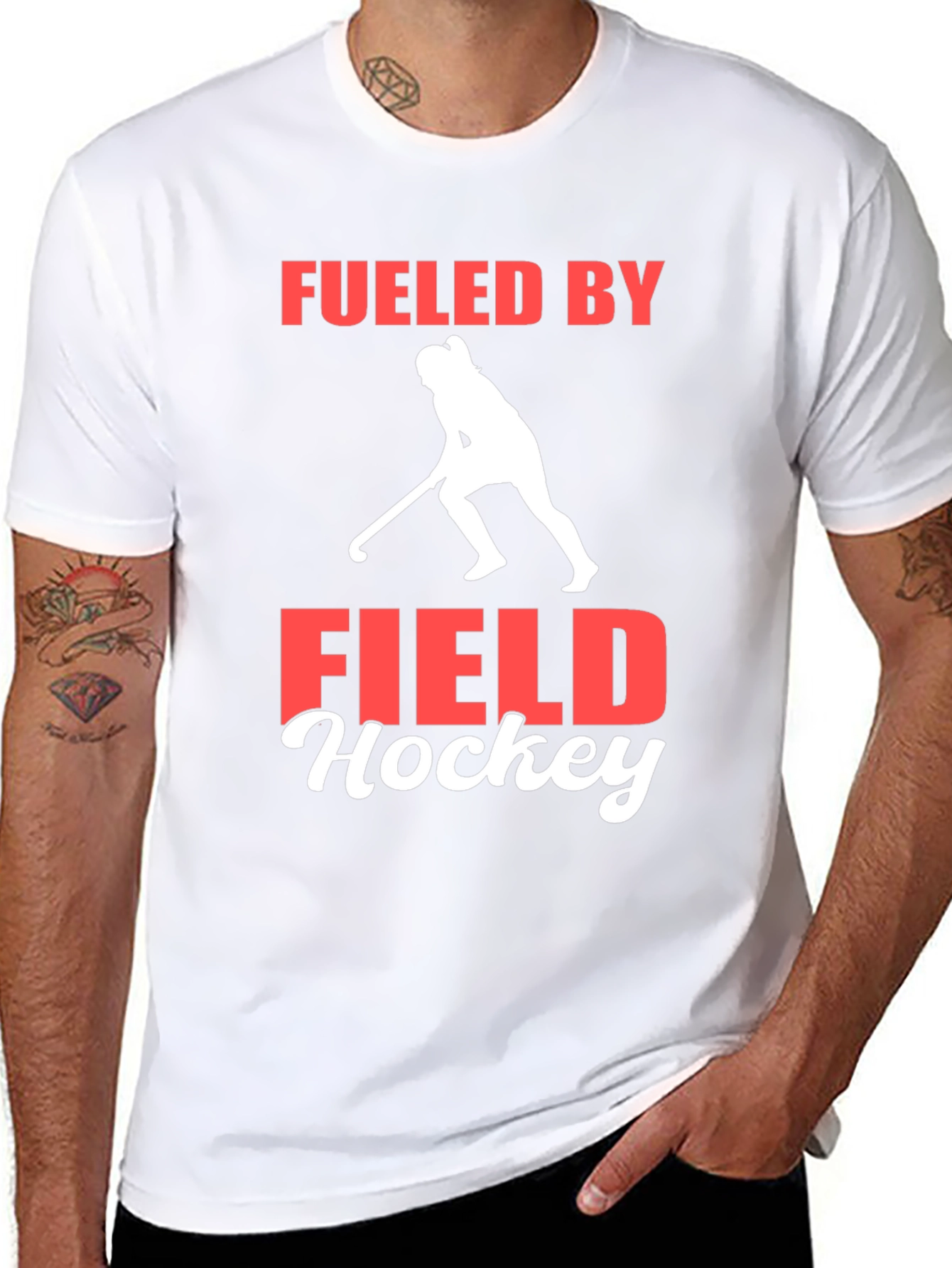 Black Fueled by Field Hockey T-Shirt view 8