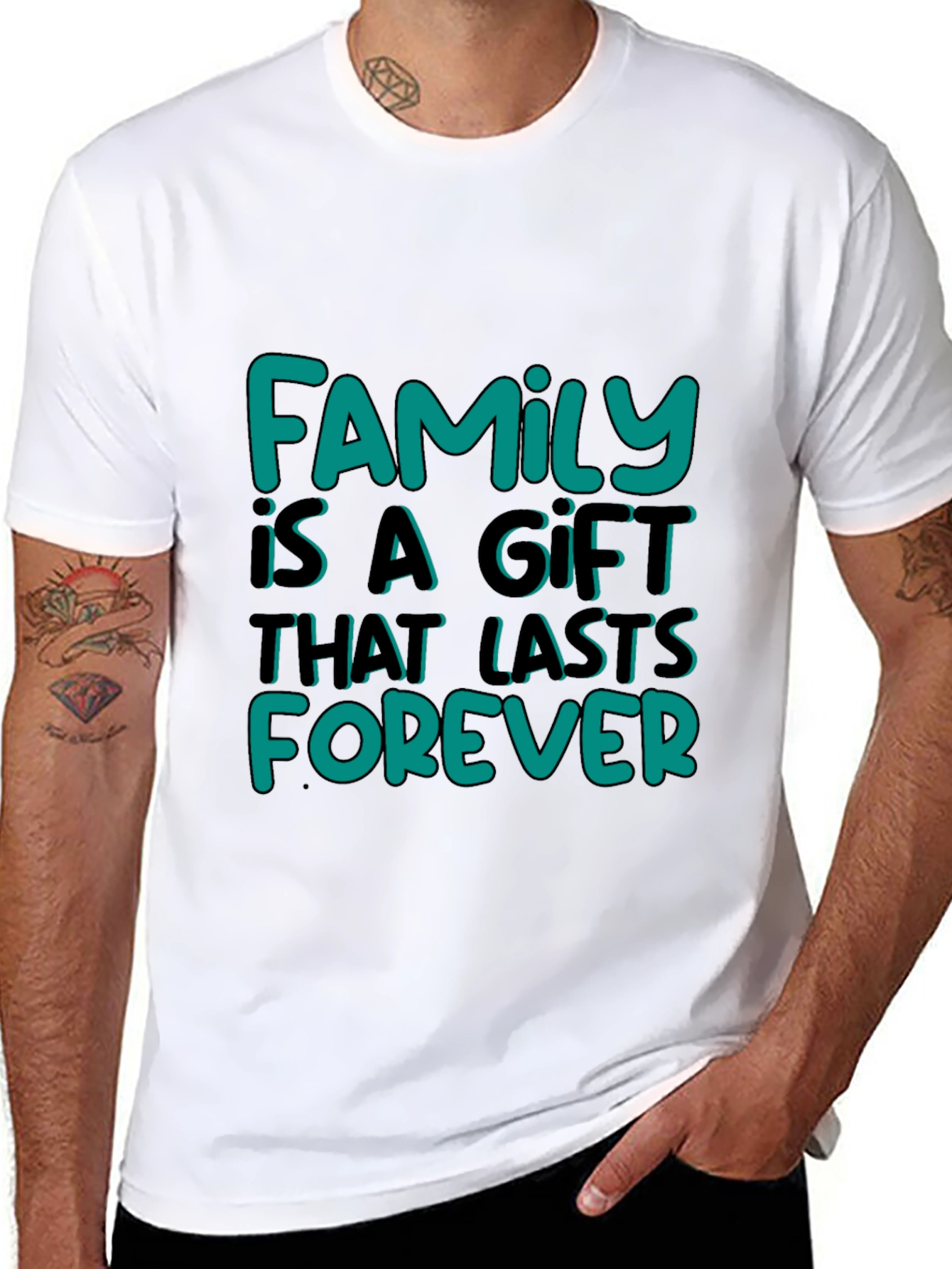 Black Family Is A Gift Graphic Tee - Black view 8