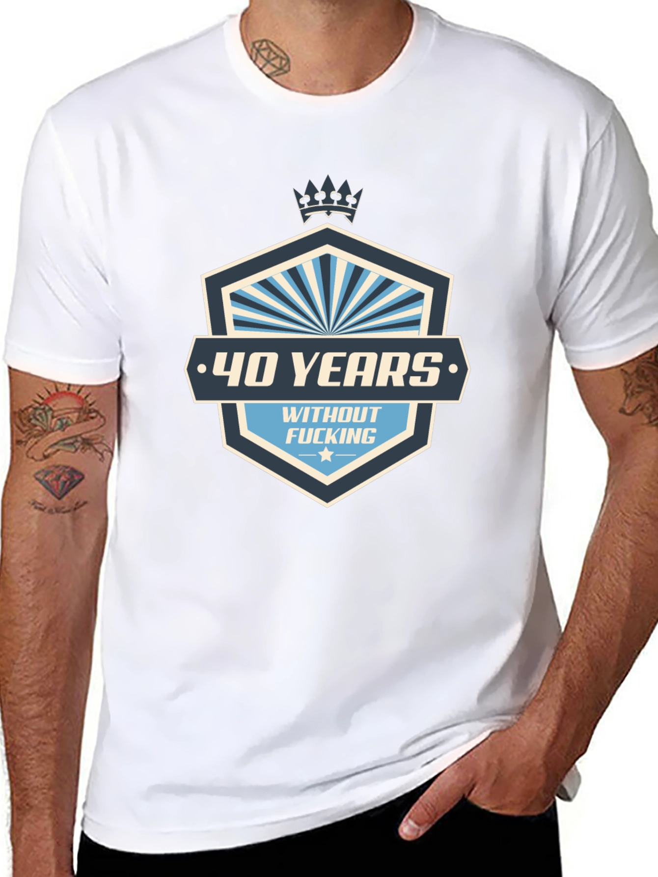Black Funny 40 Years T-Shirt: A Hilarious Birthday Gift! view 8