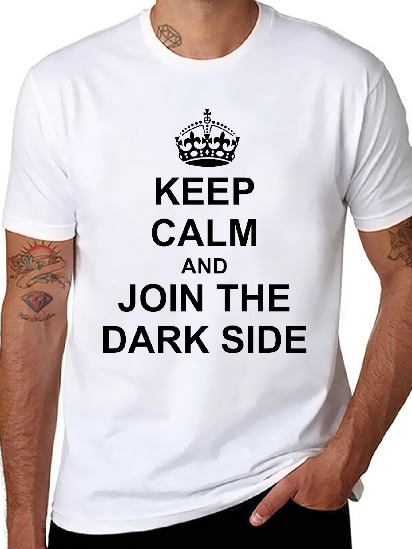 Black Keep Calm Dark Side T-Shirt view 8