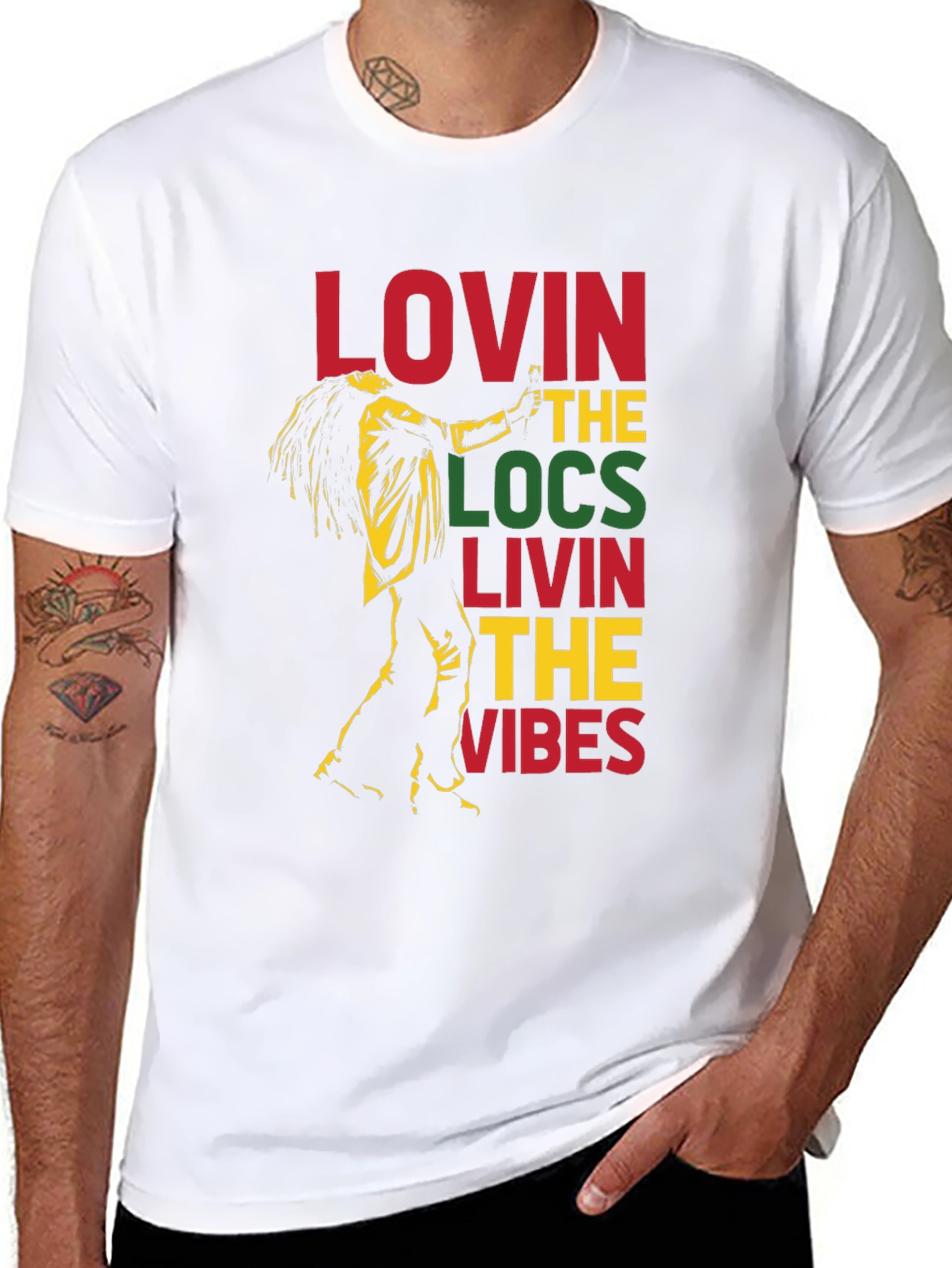 Black Lovin' The Locs Graphic T-Shirt view 8