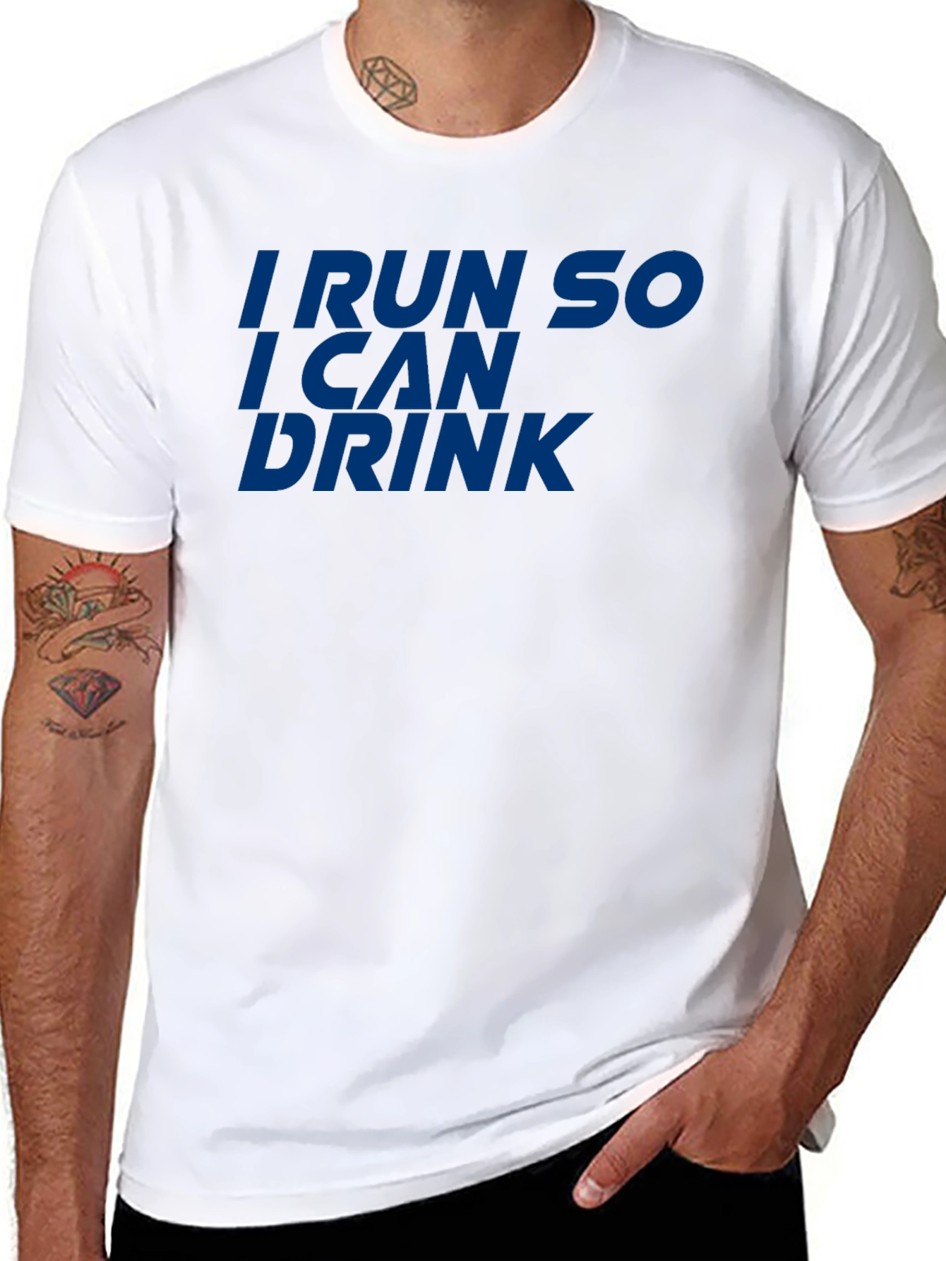 Black Run to Drink T-Shirt - Funny Workout Tee view 8