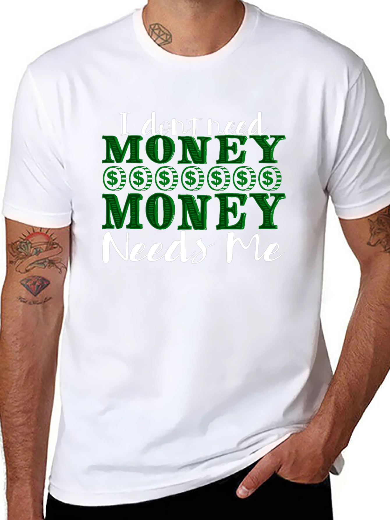 Funny Money Needs Me Graphic Tee - 8