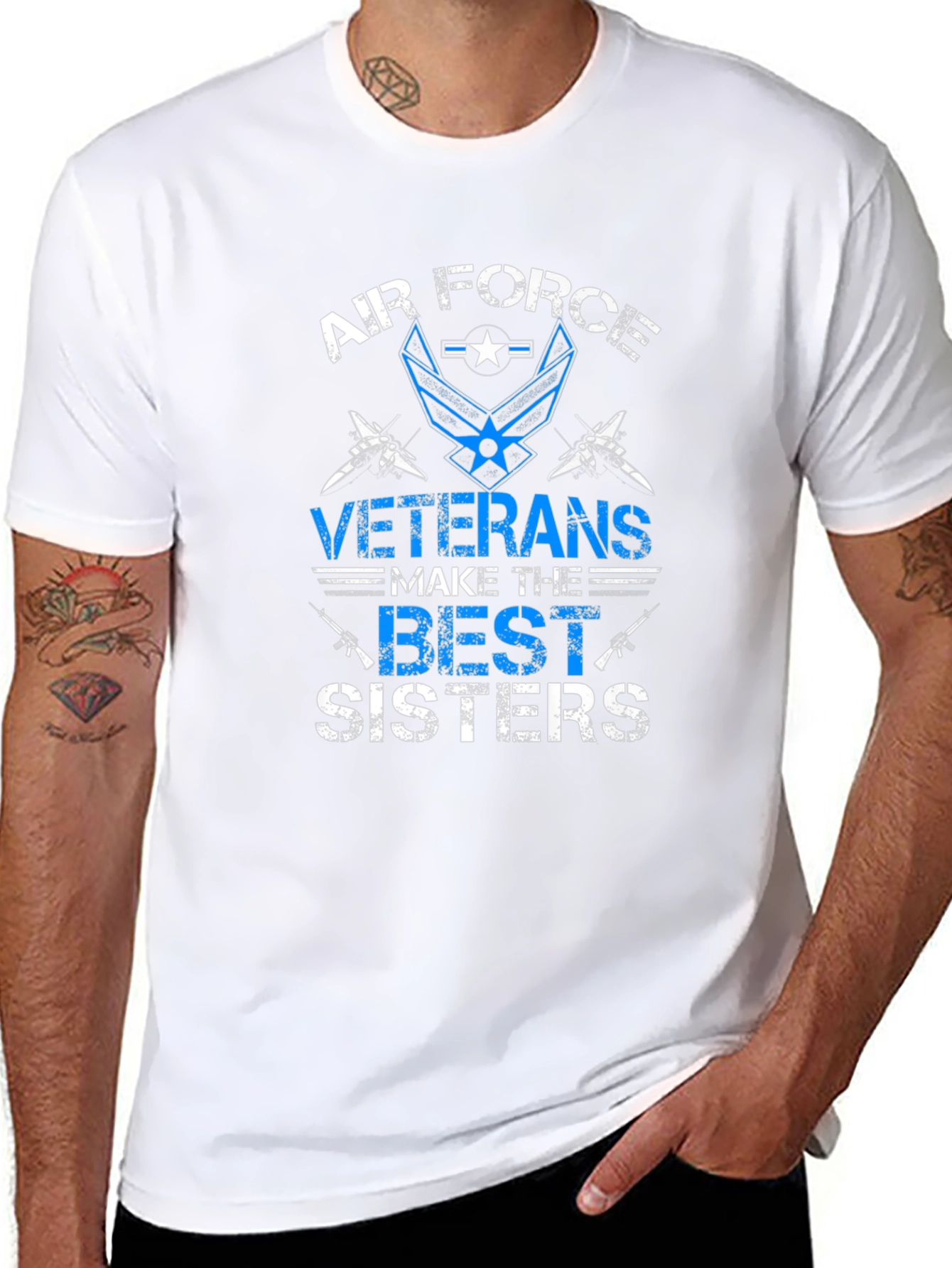 Air Force Veterans Best Sisters Graphic Tee - 8