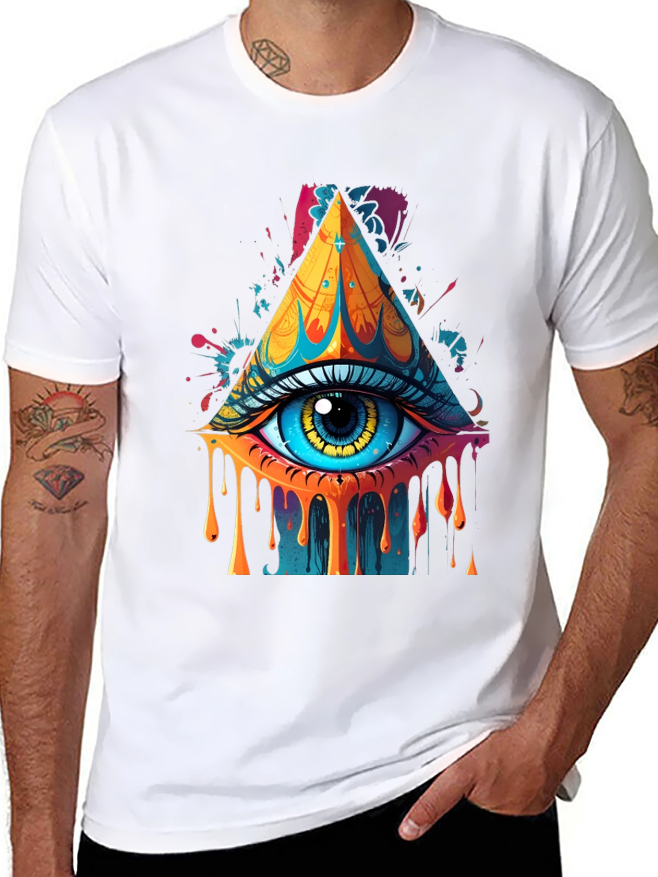 Black Eye Pyramid Graphic Print Tee view 8