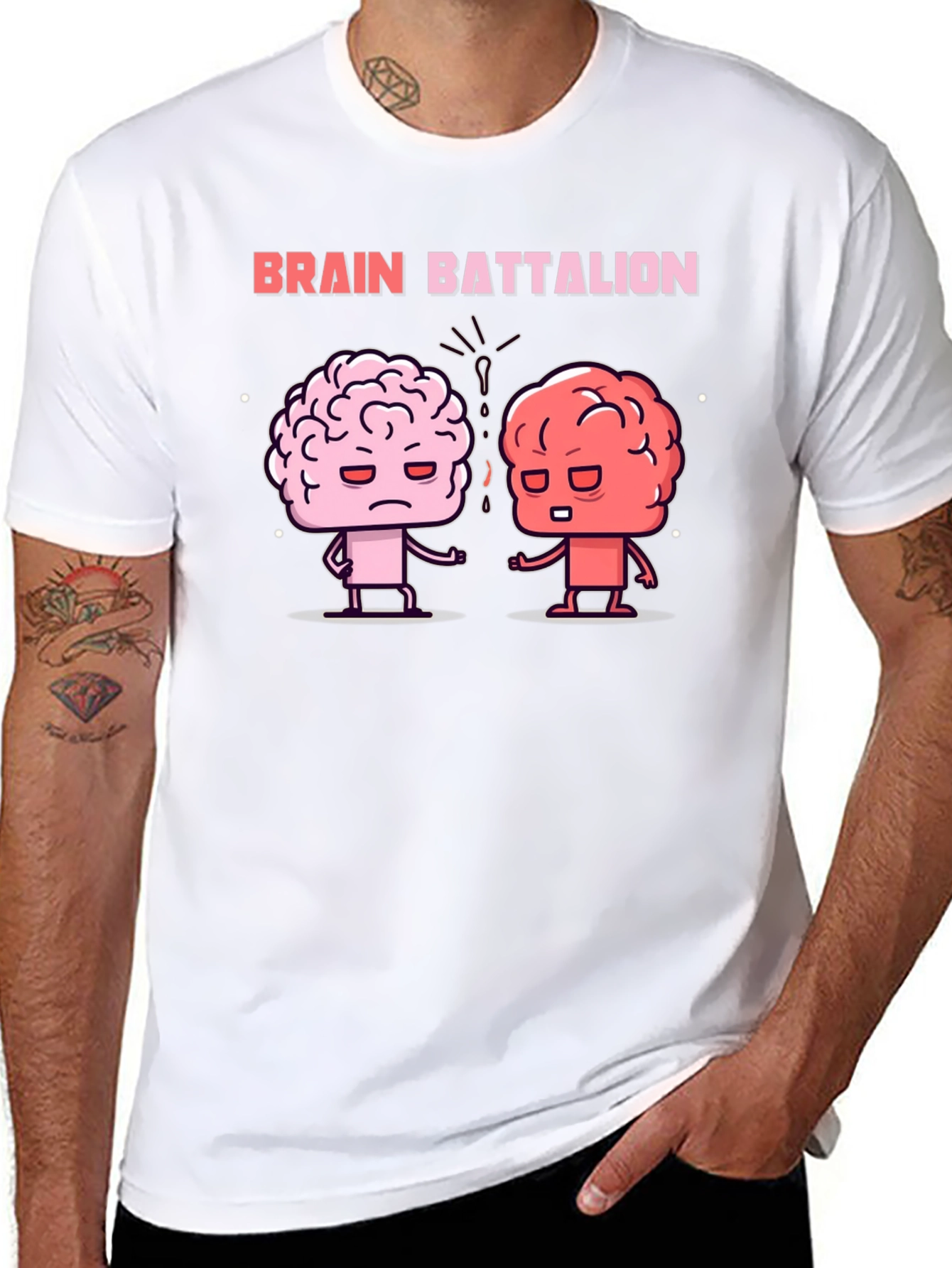 Black Brain Battalion Graphic Tee - Black Cotton T-Shirt view 8