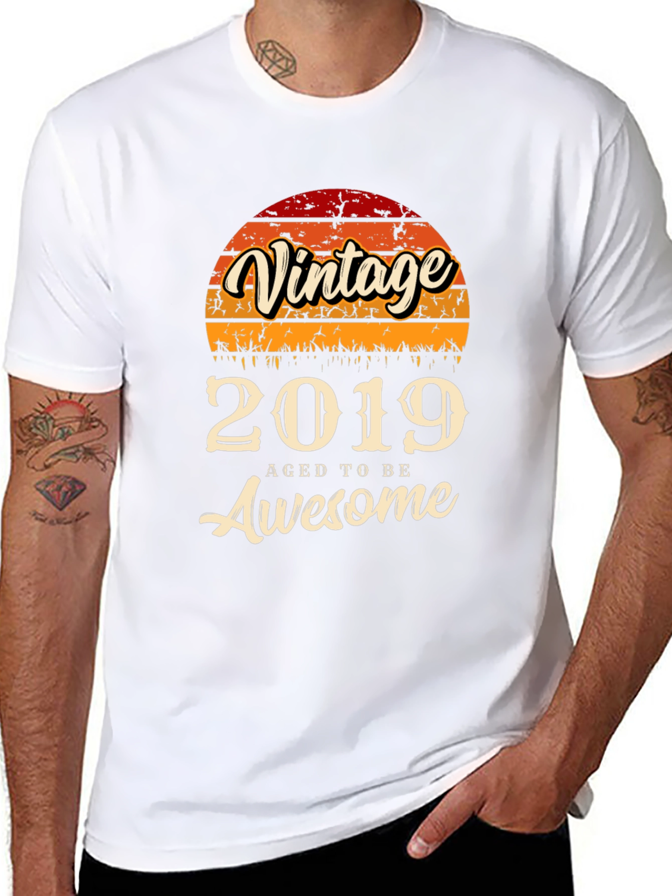 Black Vintage 2019 Aged to Be Awesome Graphic Tee view 8