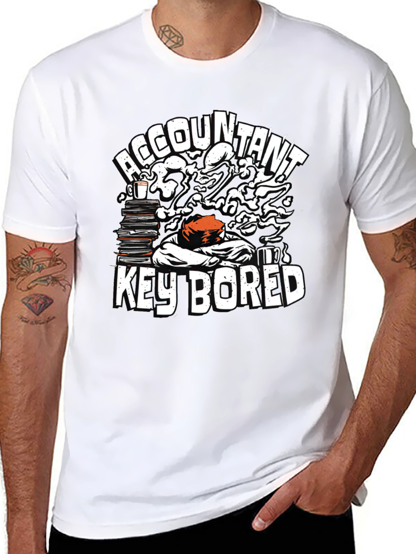 Accountant Key Bored T-Shirt: Funny Work Humor Tee - 8