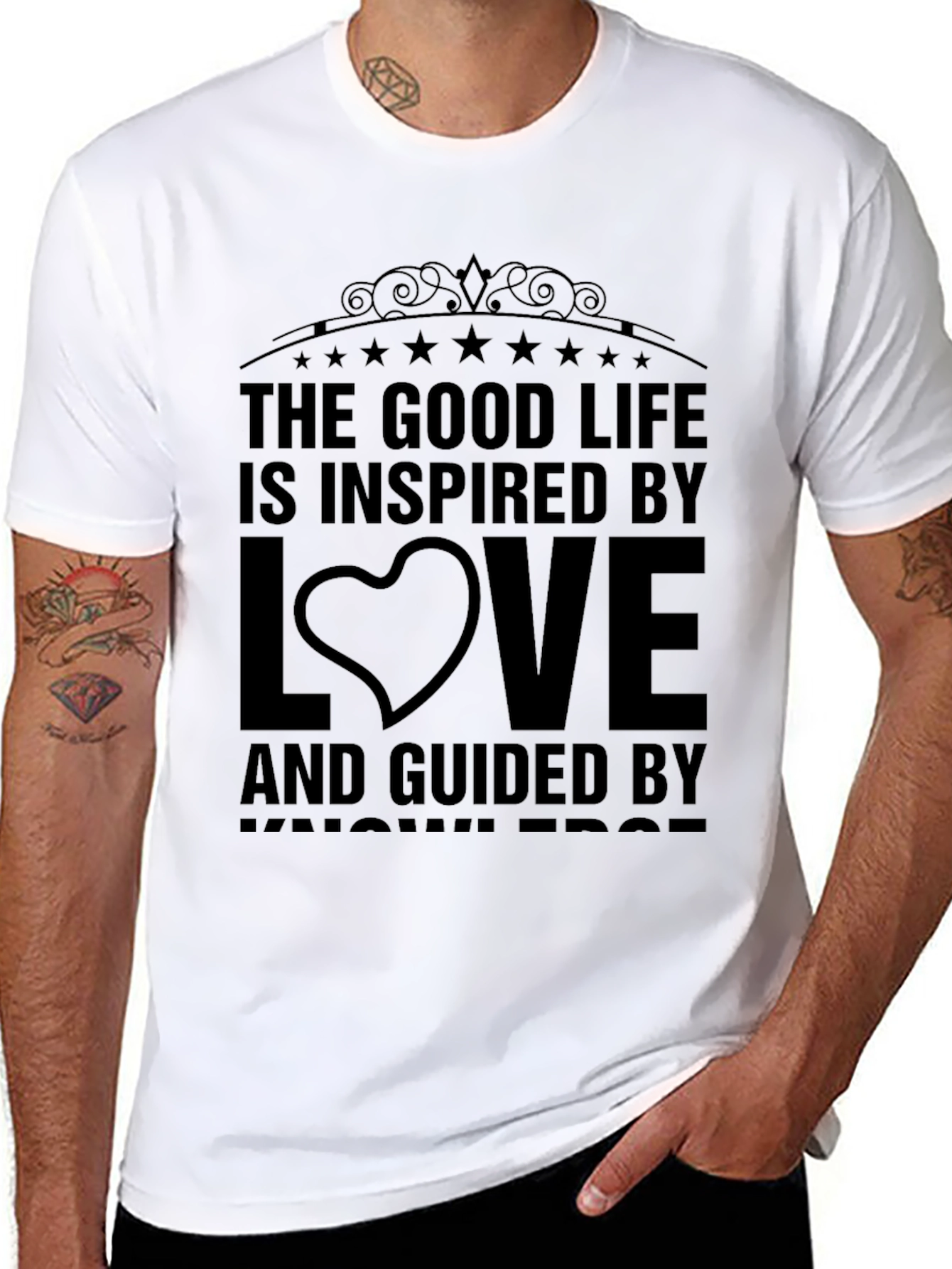 Black Good Life Inspired by Love T-Shirt view 8