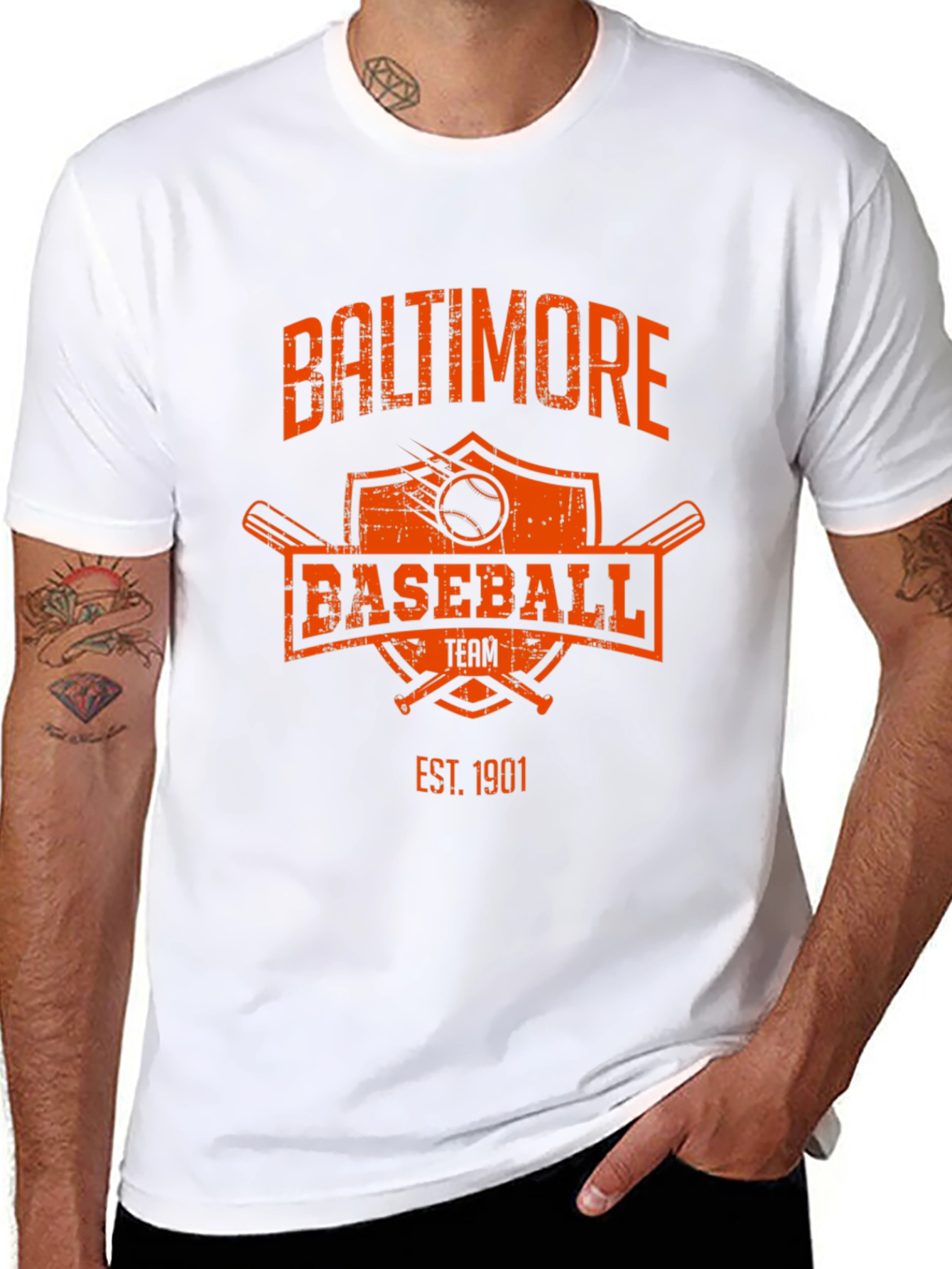 Baltimore Baseball Team T-Shirt - Est. 1901 - Black - 8