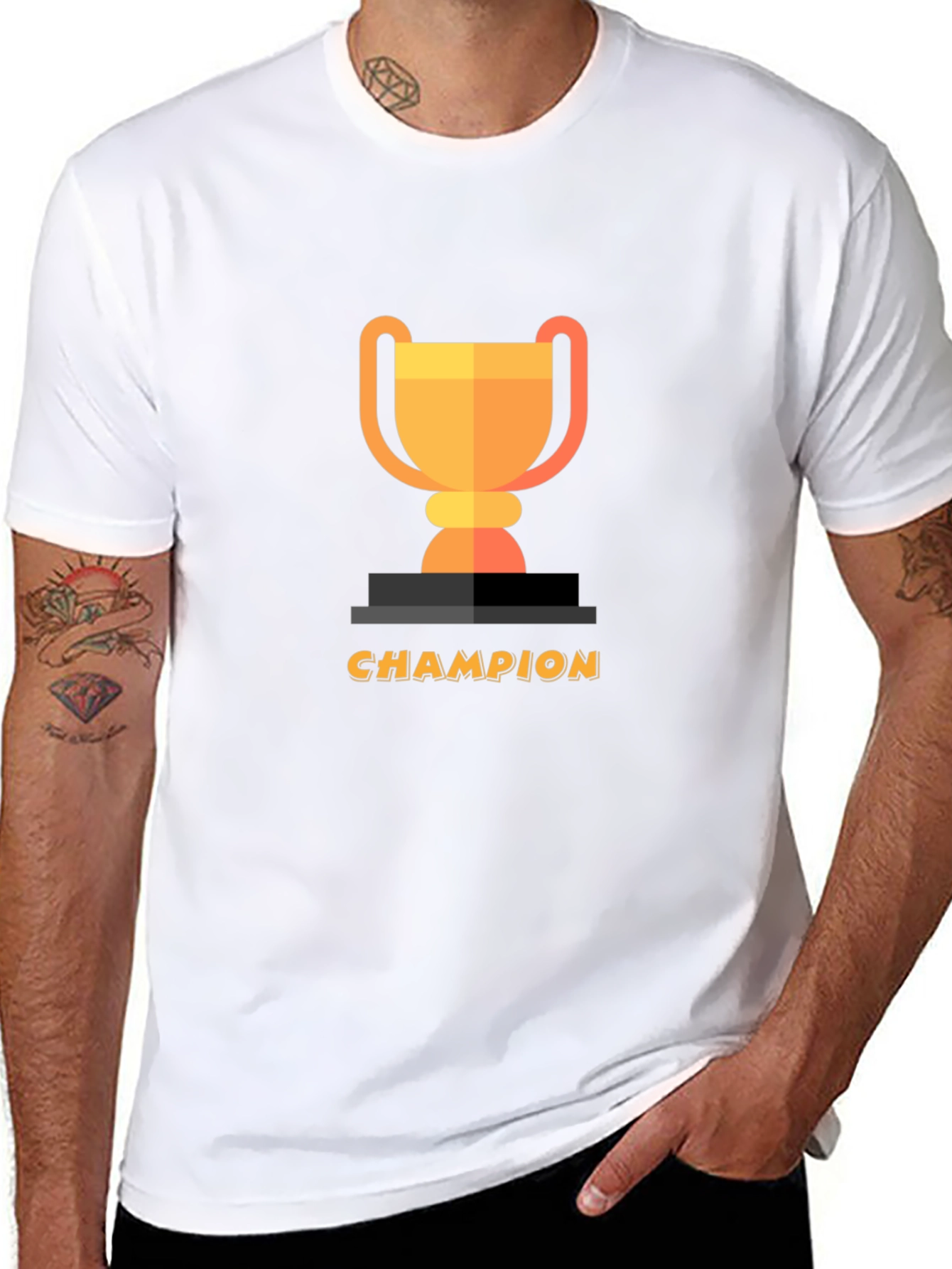 Black Champion Trophy Graphic Black T-Shirt view 8