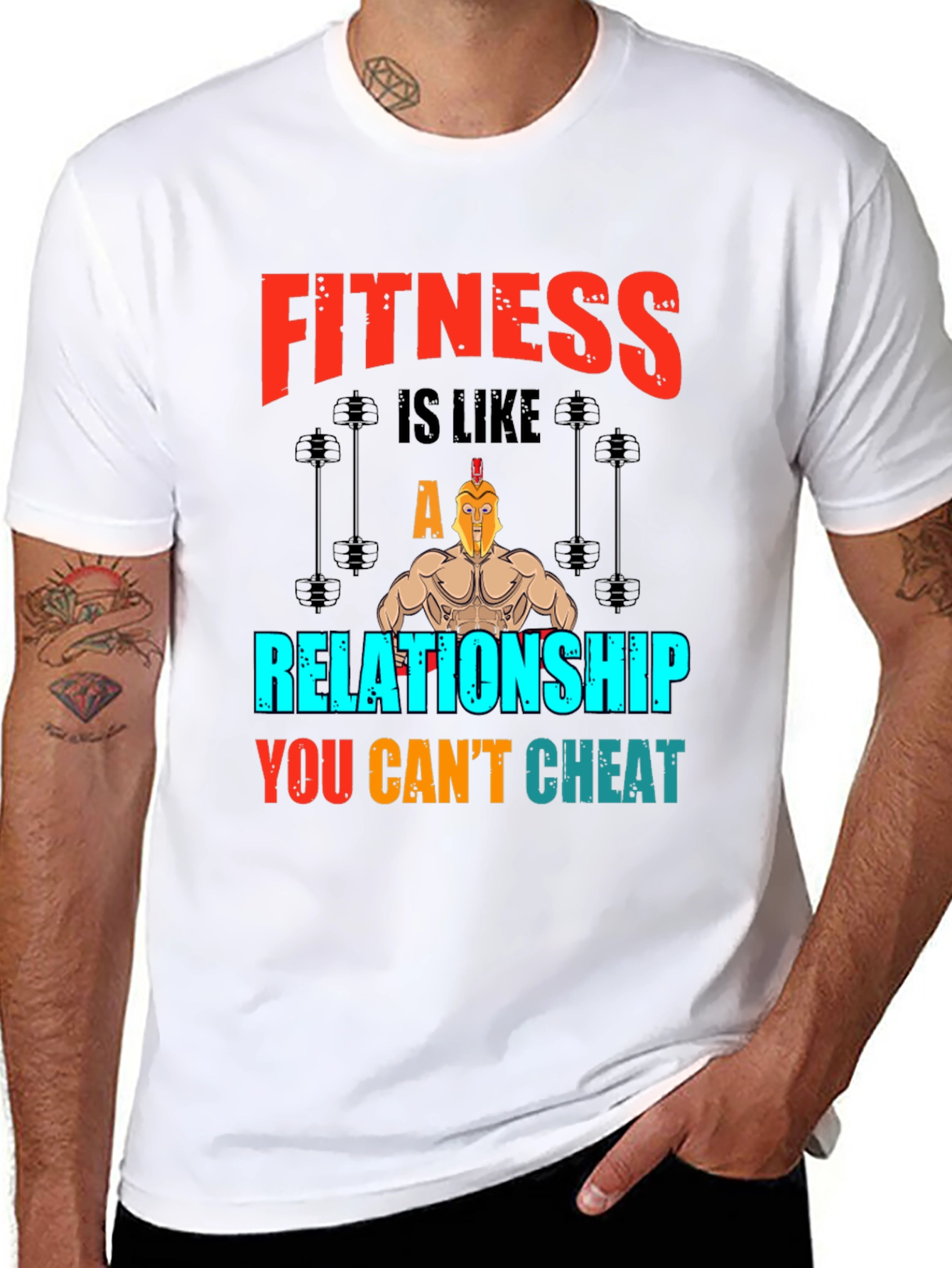 Black Fitness Relationship Graphic Tee view 8