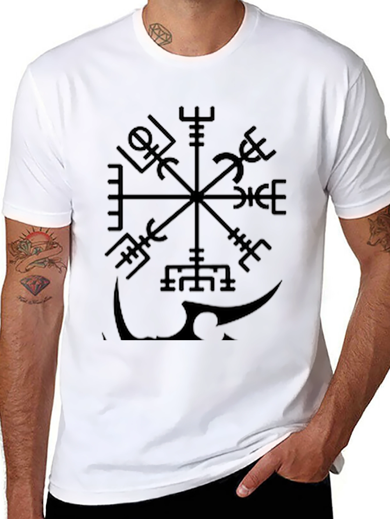 Vegvisir Compass Black T-Shirt - 8