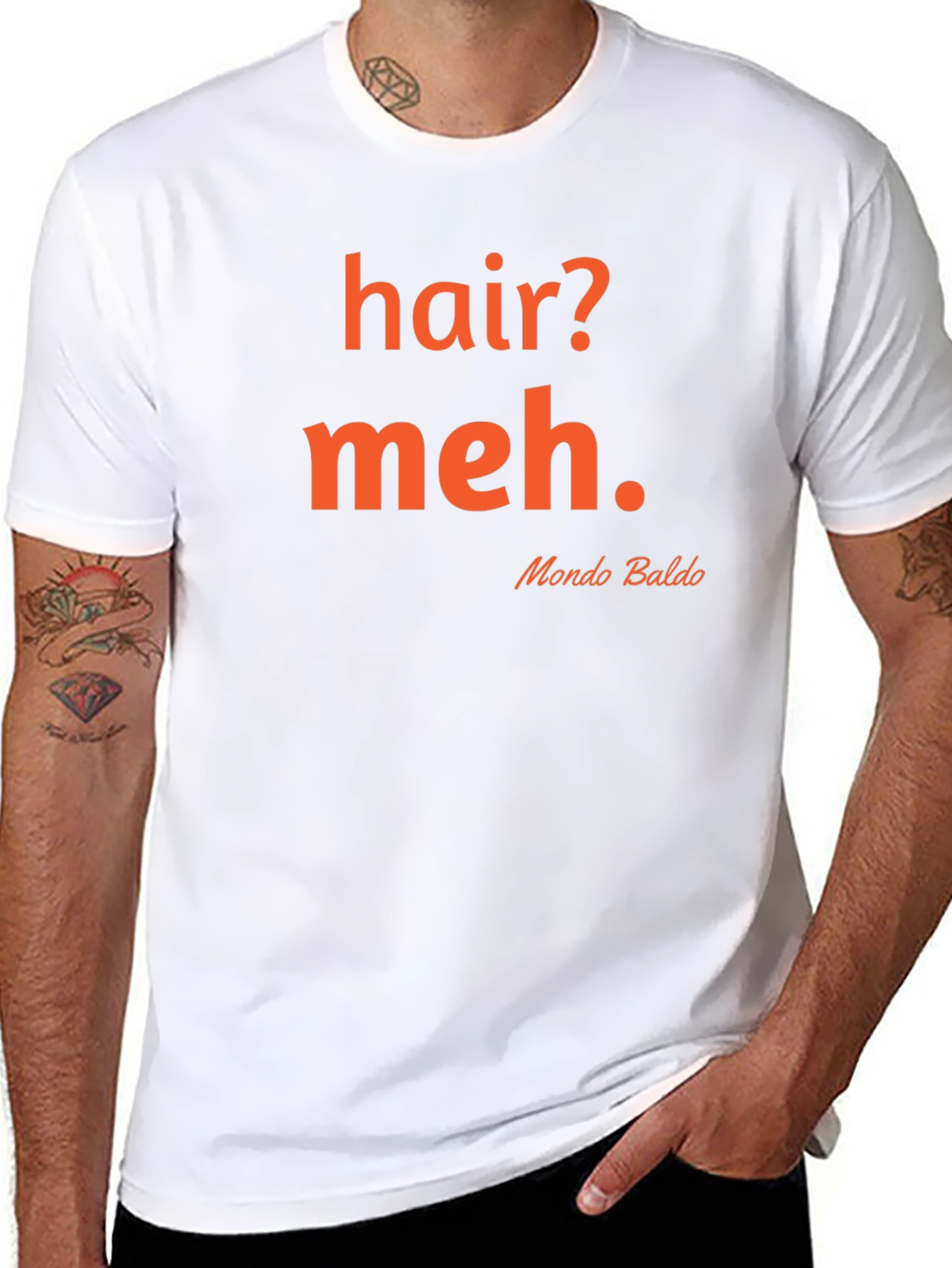 Black Hair? Meh. T-Shirt - Bald Pride view 8